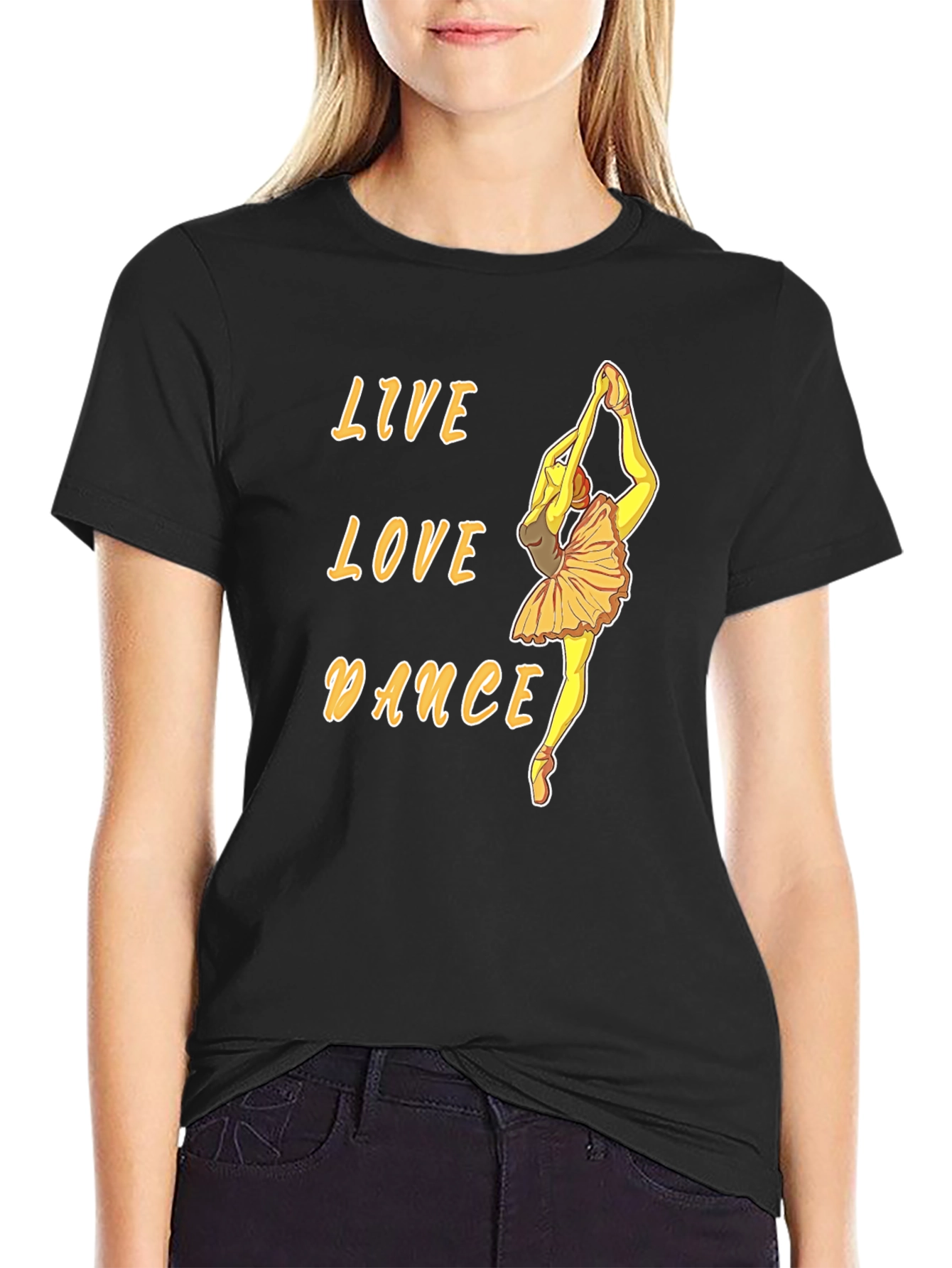 Live Love Dance Ballet Graphic T-Shirt