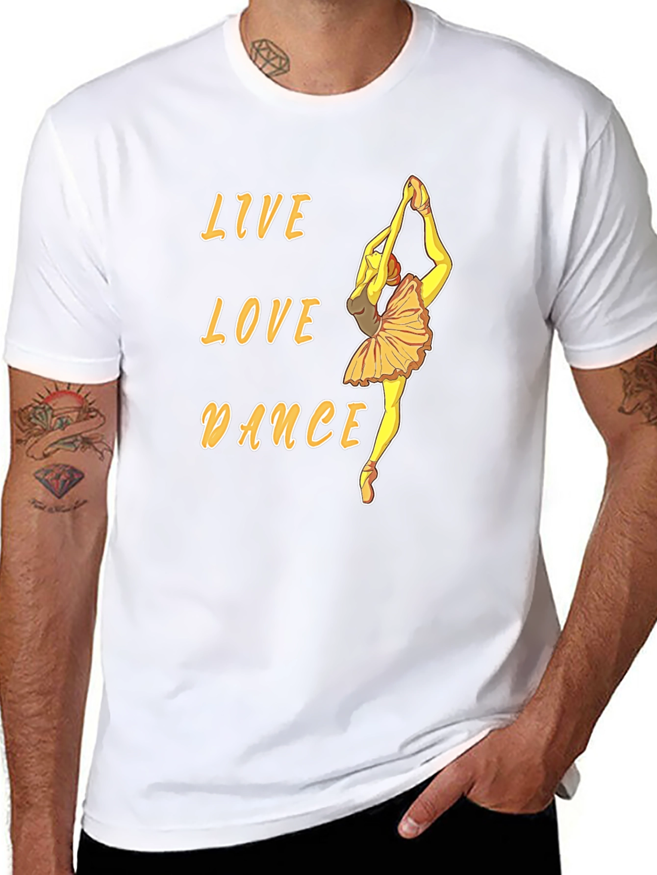 Live Love Dance Ballet Graphic T-Shirt
