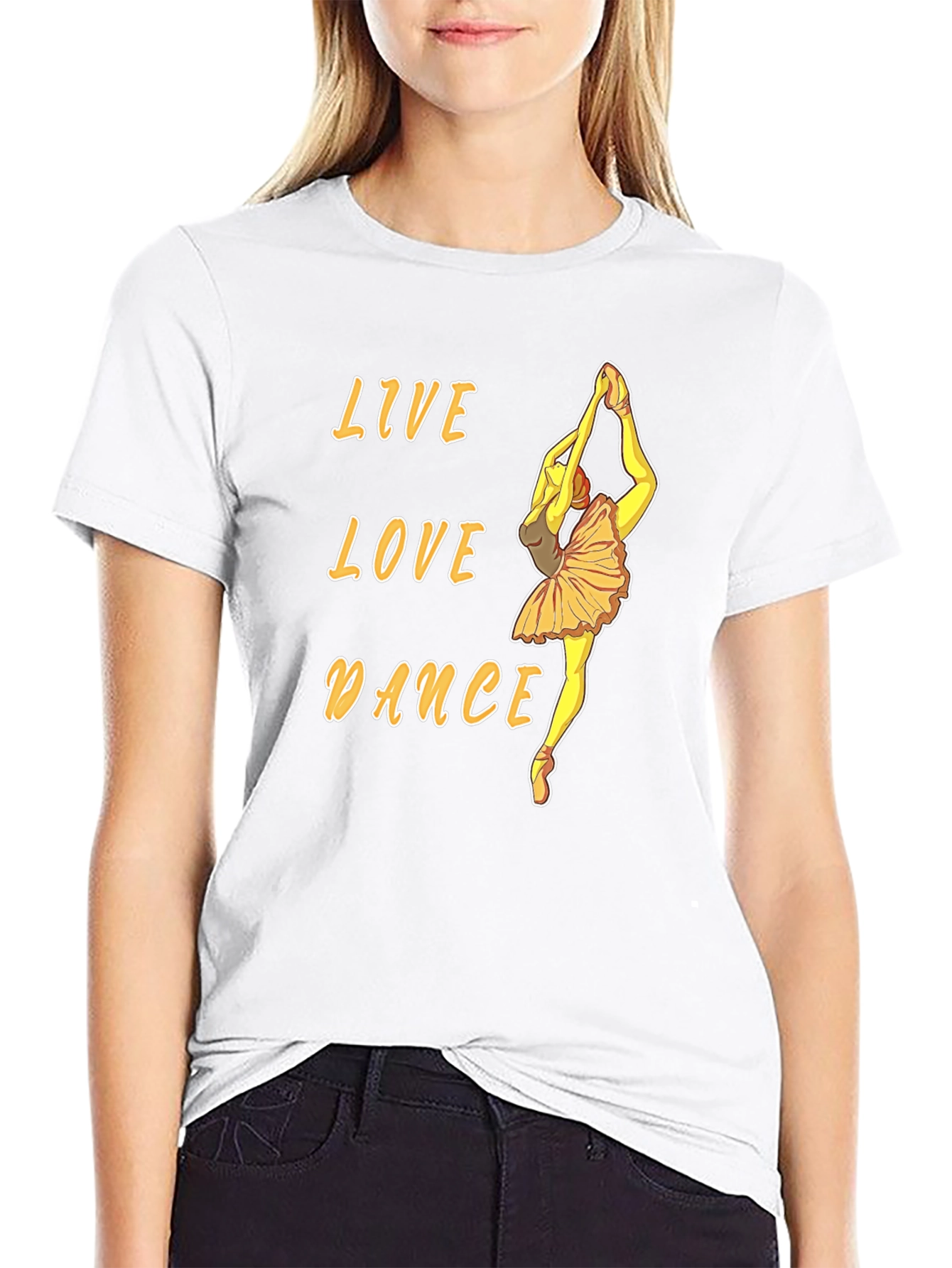 Live Love Dance Ballet Graphic T-Shirt