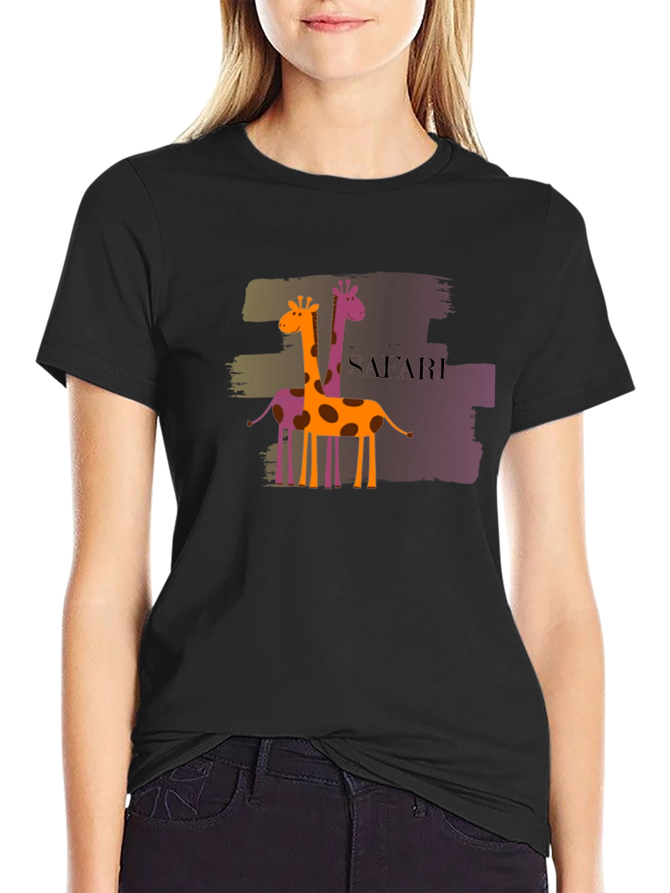 Safari Giraffe Graphic T-Shirt