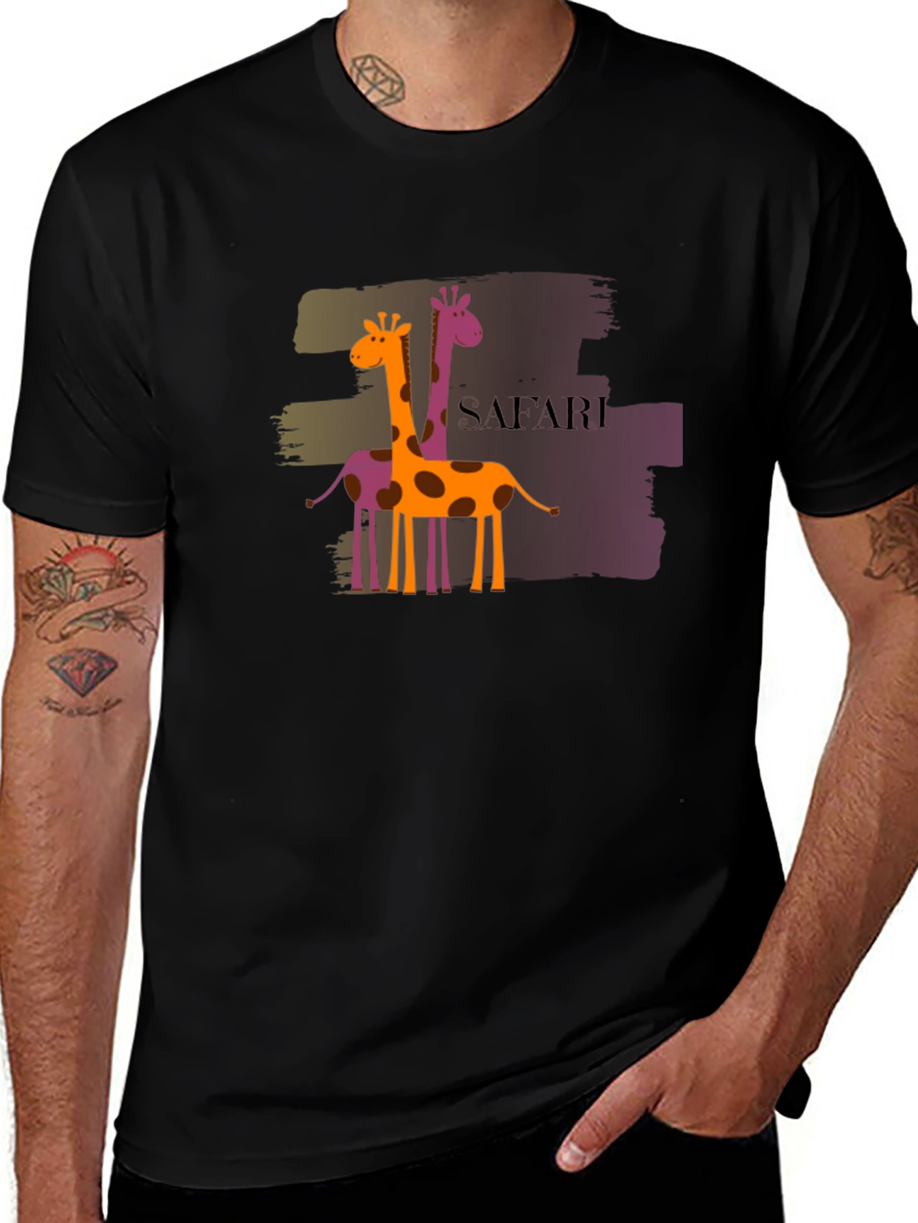 Safari Giraffe Graphic T-Shirt