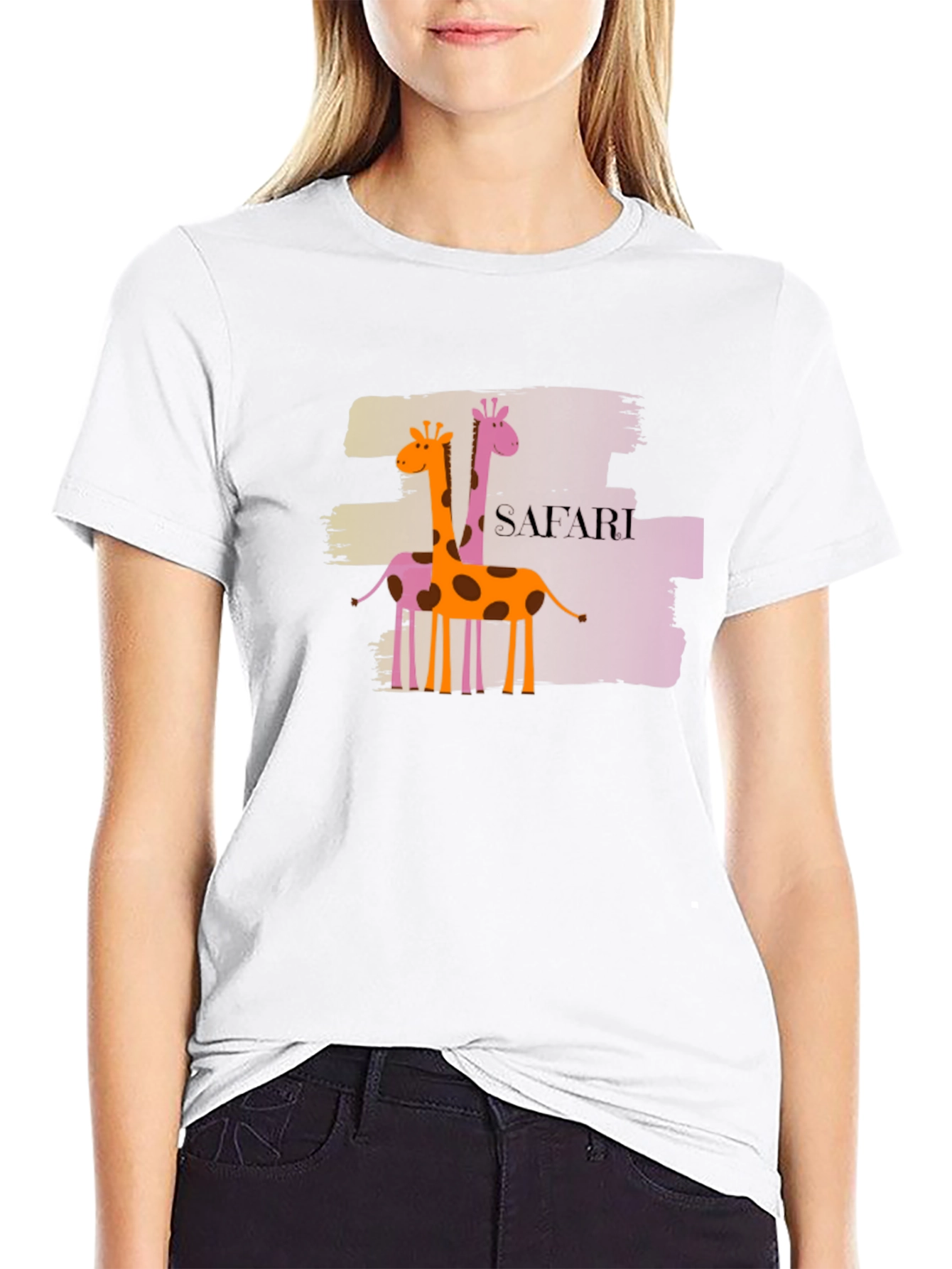 Safari Giraffe Graphic T-Shirt
