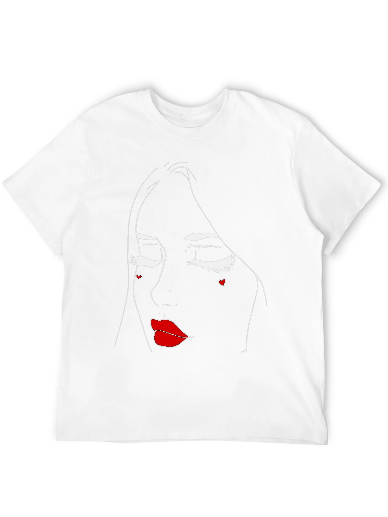 Abstract Face Black T-Shirt