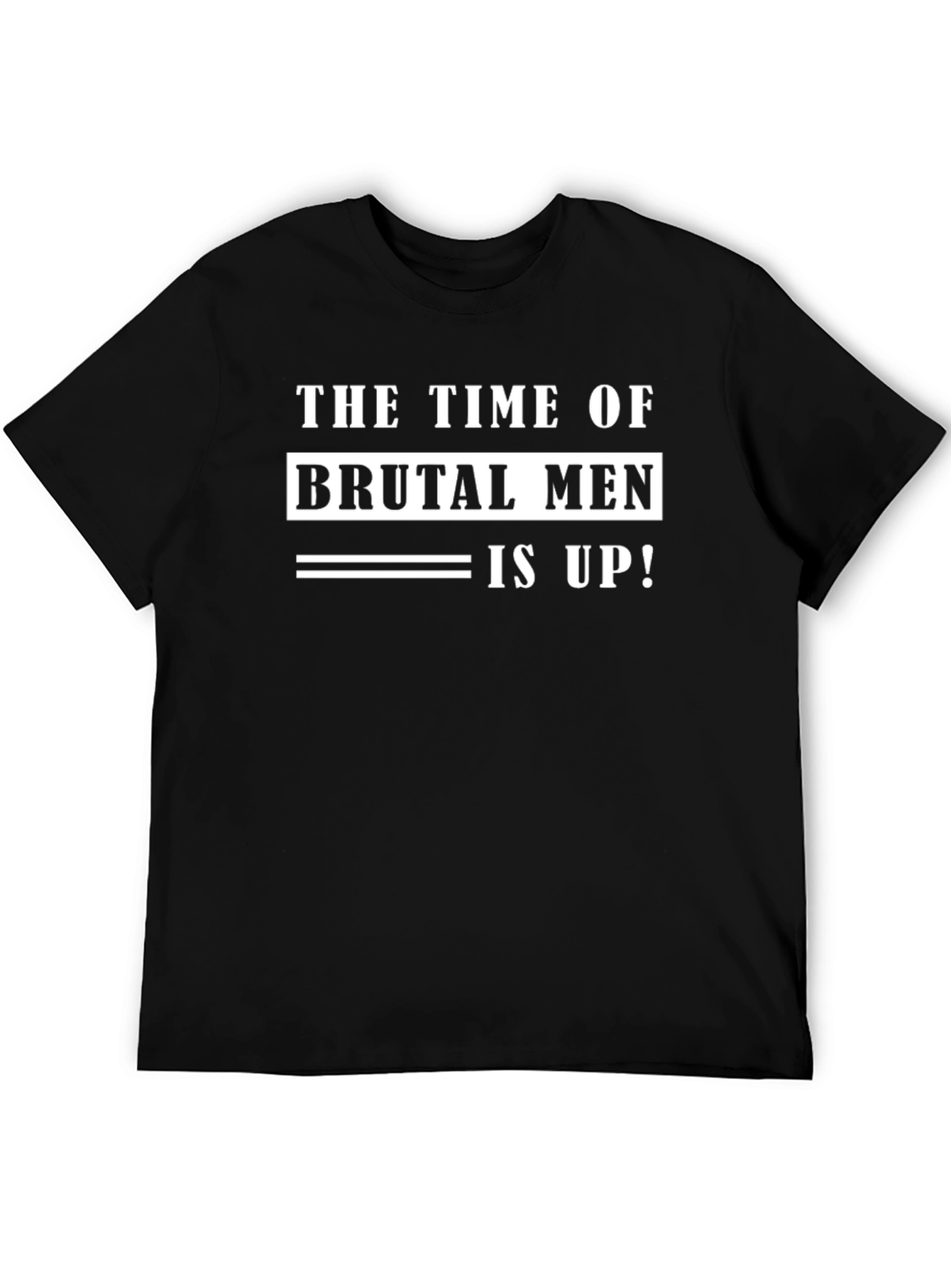 Brutal Mens Black T-Shirt with Bold Graphic