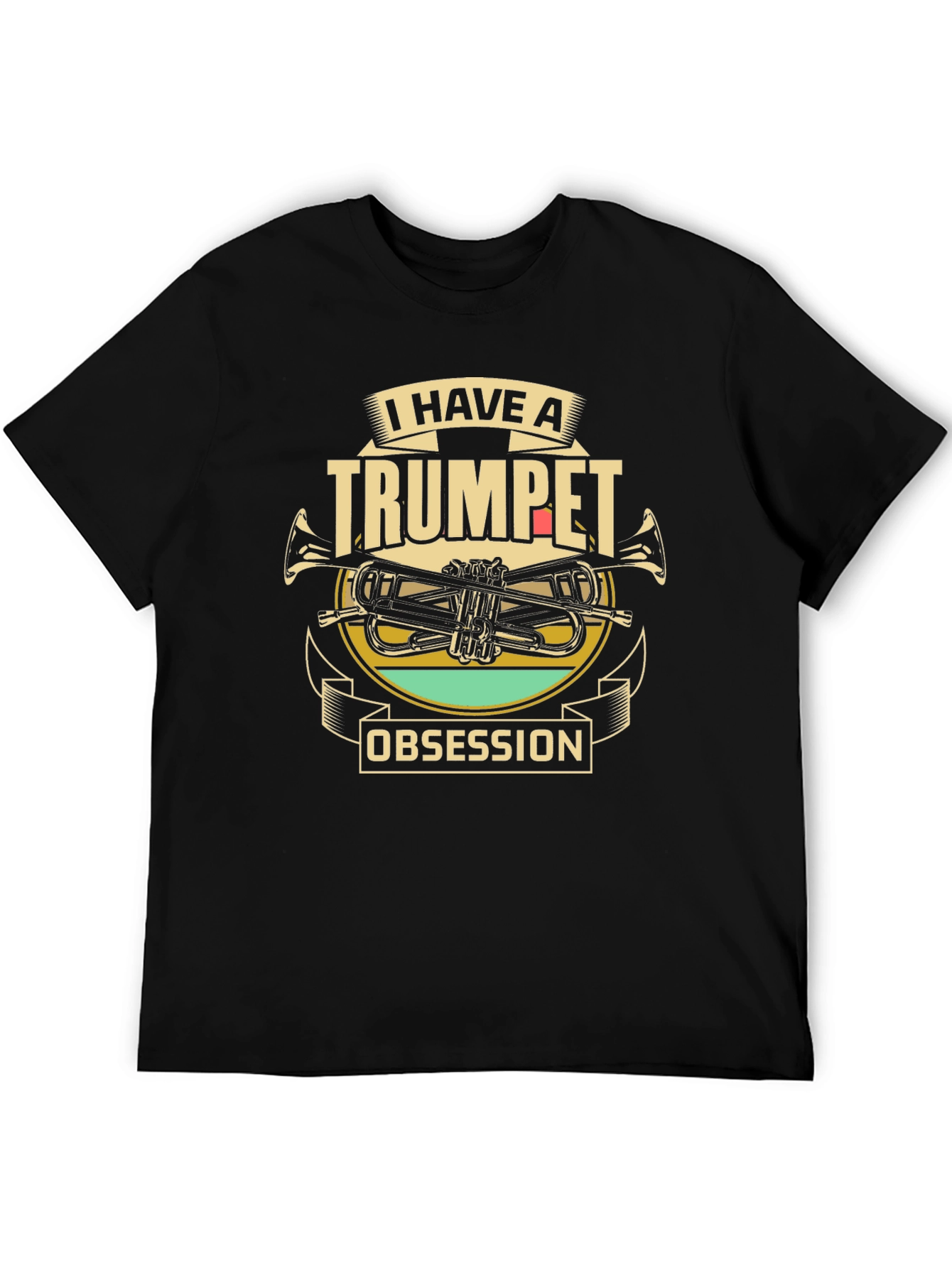 Trumpet Obsession Black Graphic Tee