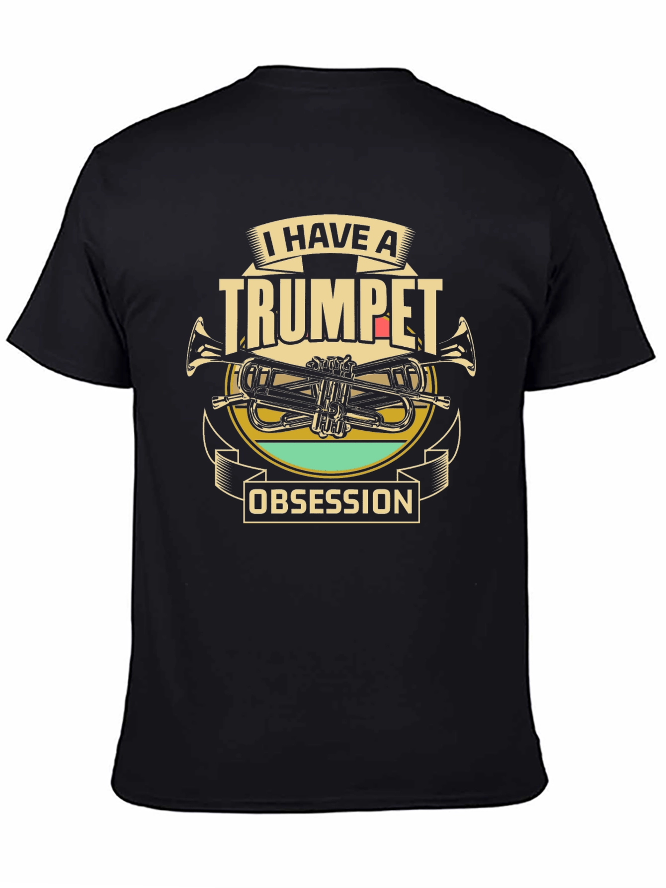 Trumpet Obsession Black Graphic Tee