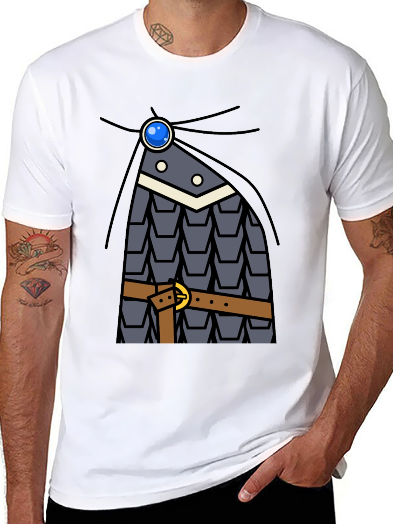 Knight Armor Graphic Tee - Costume T-Shirt