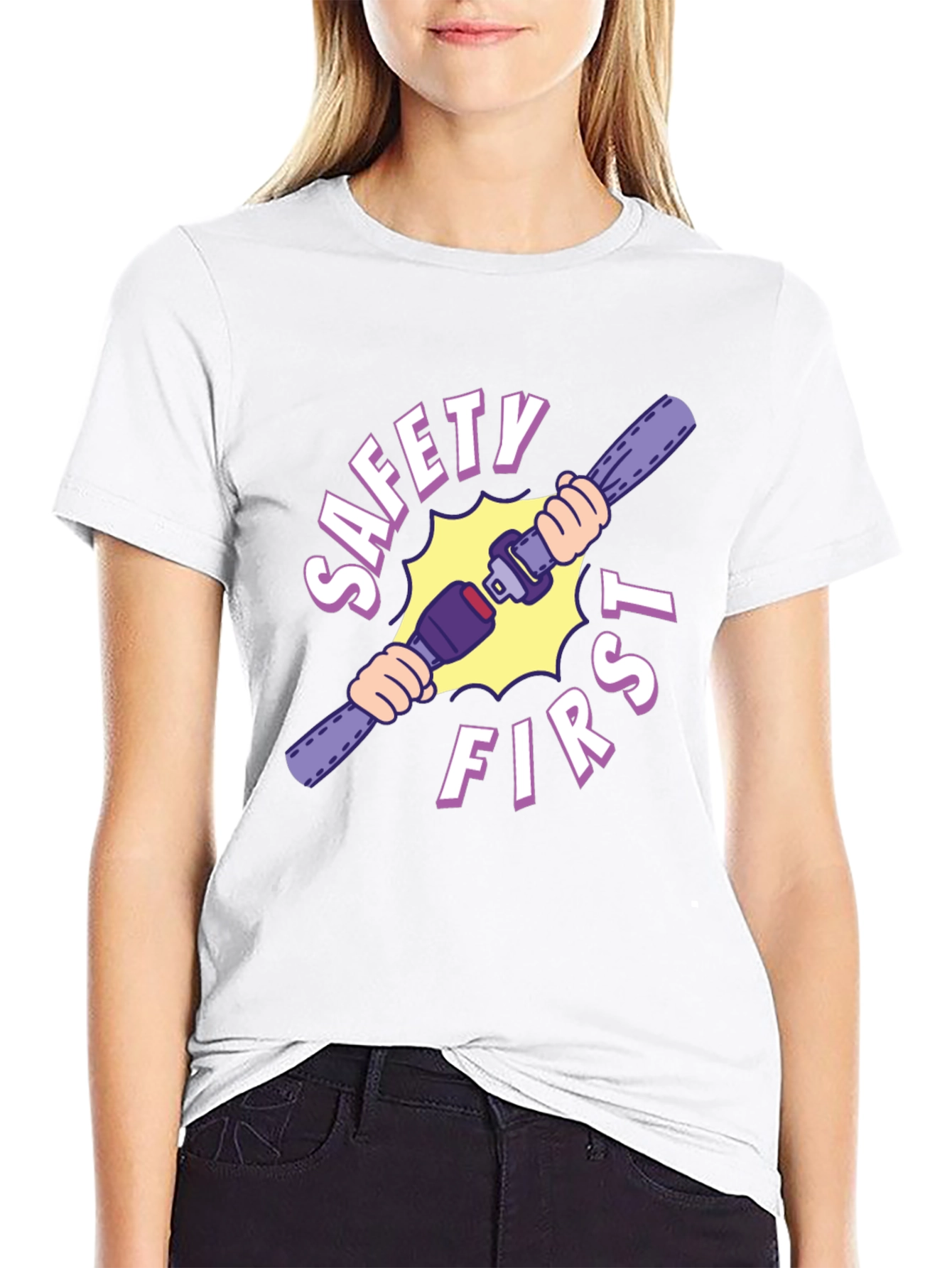 Safety First Graphic Tee - Black Unisex T-Shirt