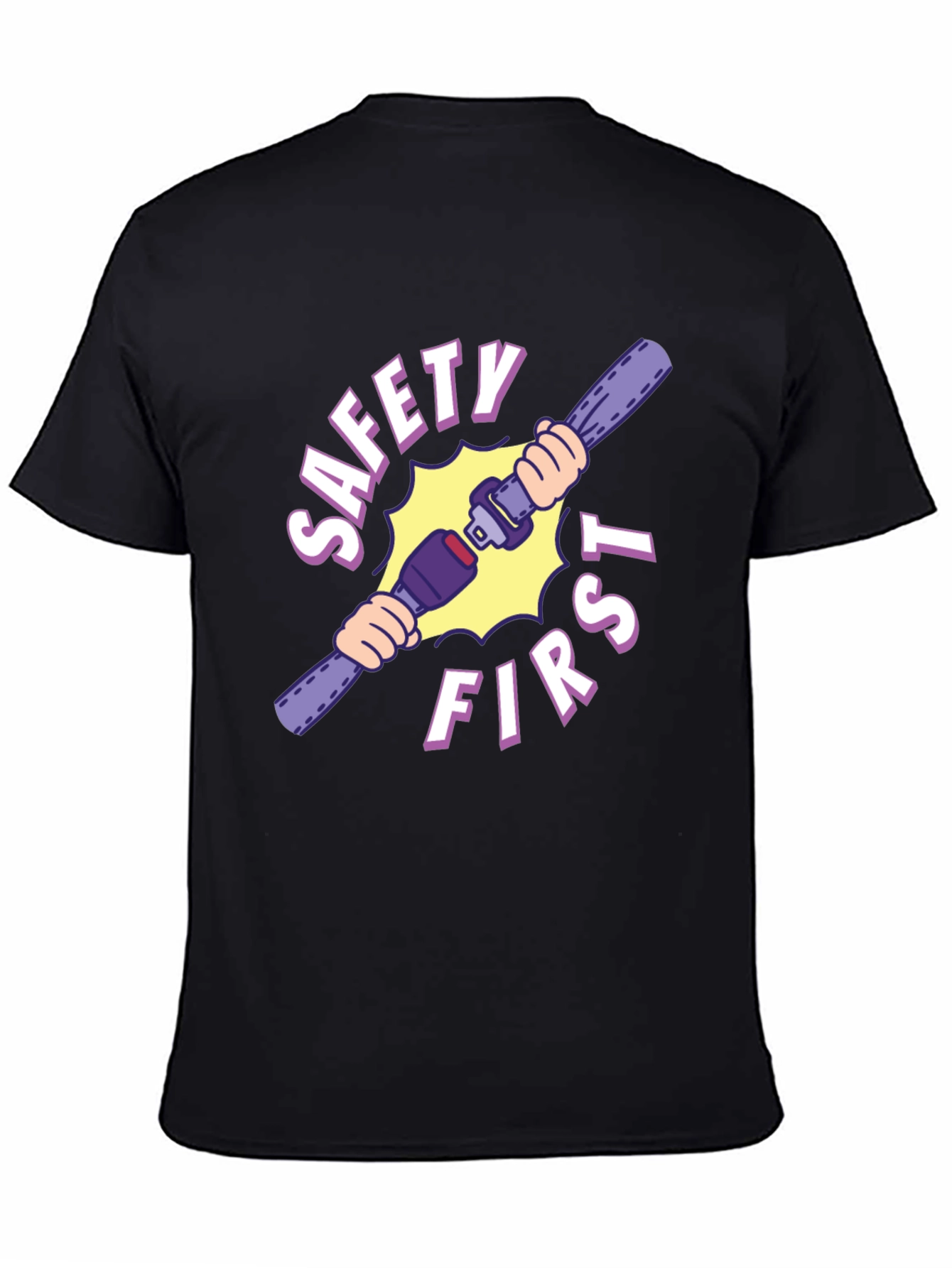 Safety First Graphic Tee - Black Unisex T-Shirt