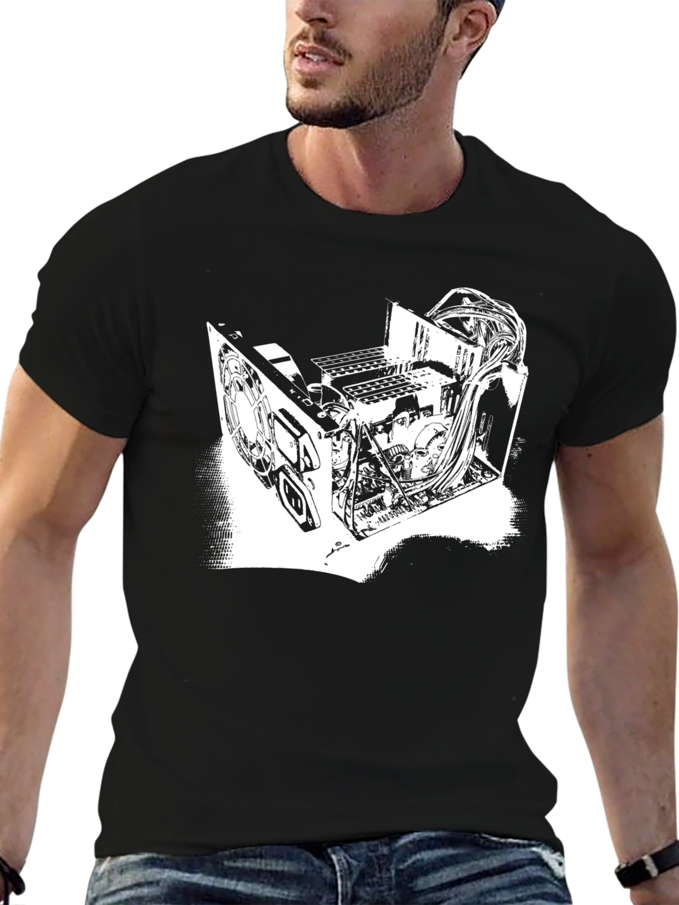 Tech Circuitry T-Shirt - Bold Graphic Tee