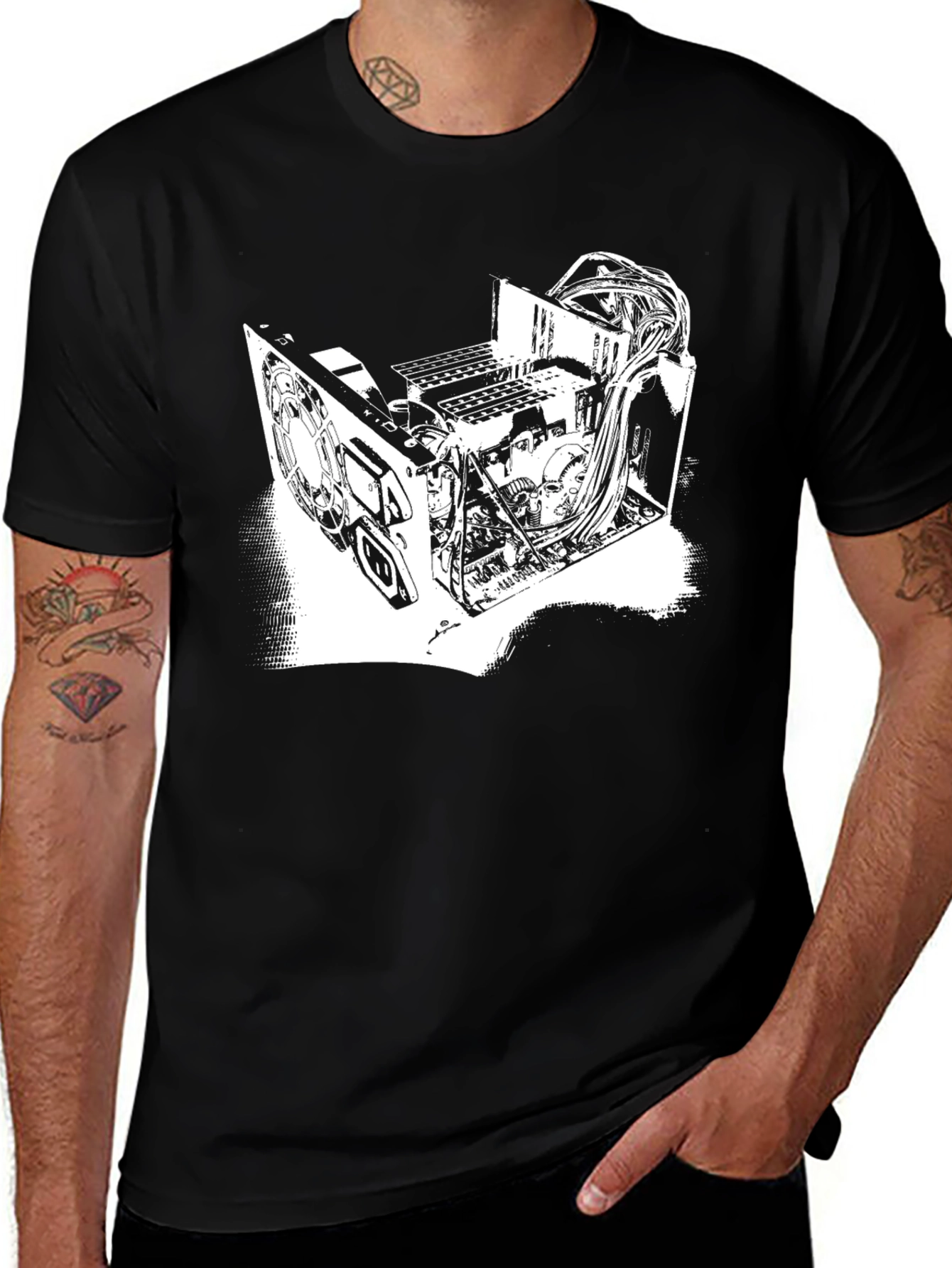Tech Circuitry T-Shirt - Bold Graphic Tee