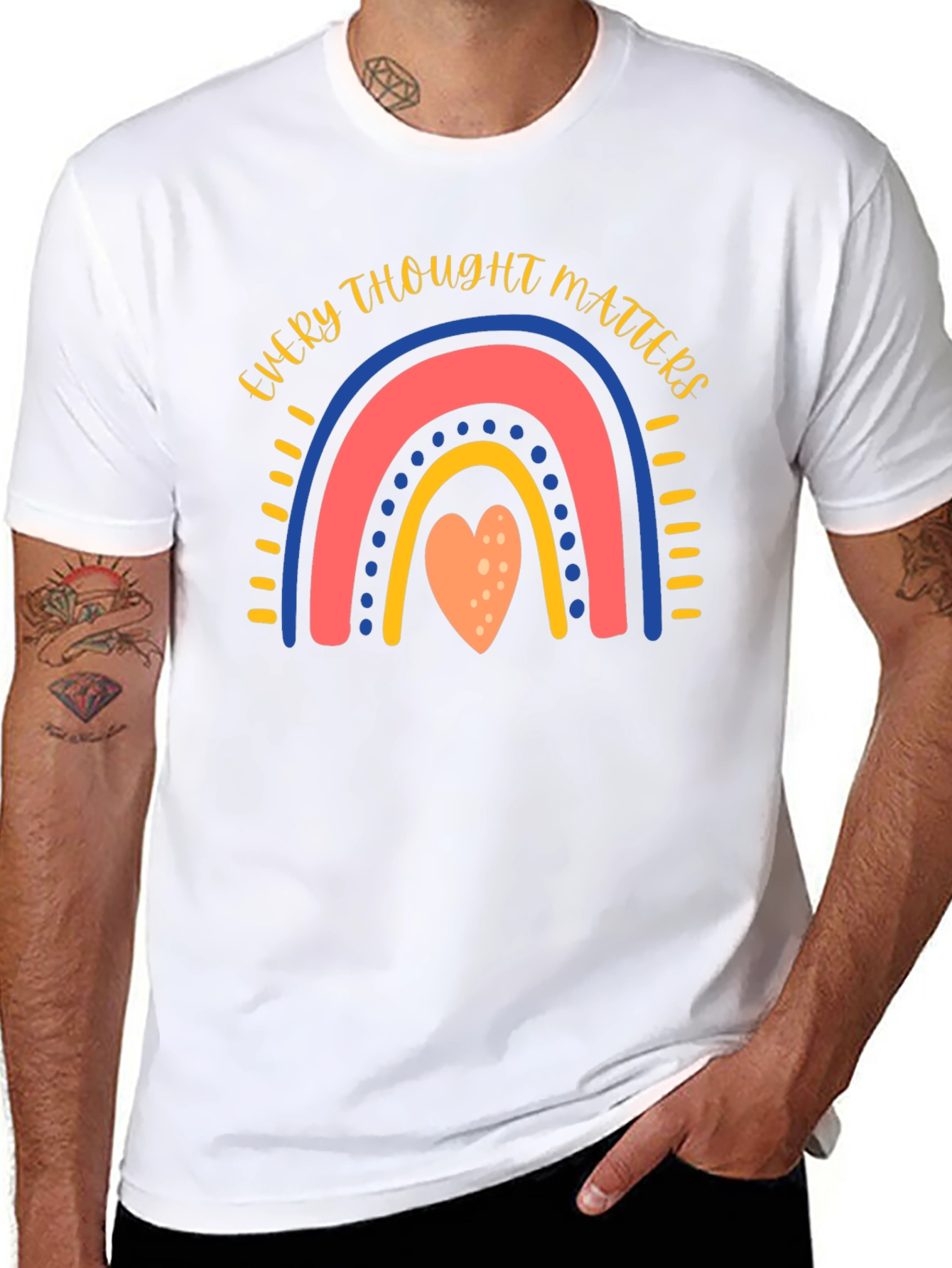 Every Thought Matters Rainbow Graphic Tee