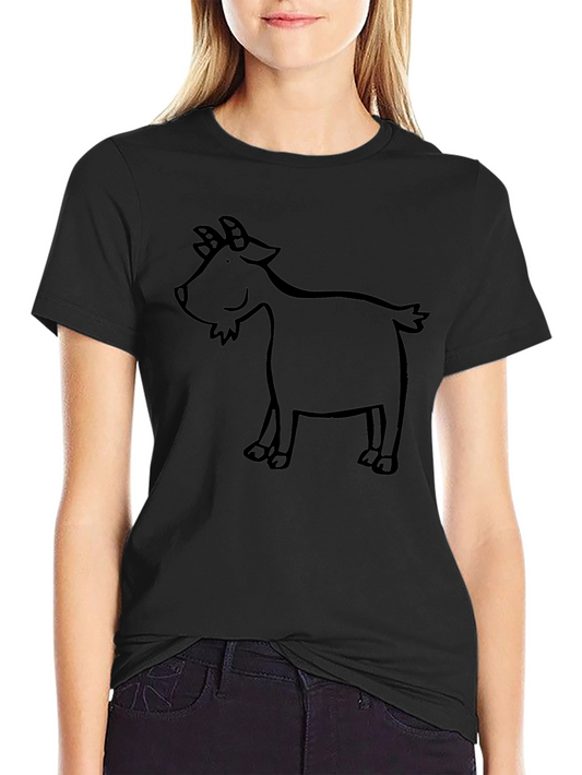 Black Goat Graphic Tee - Mens Casual Short Sleeve Shirt