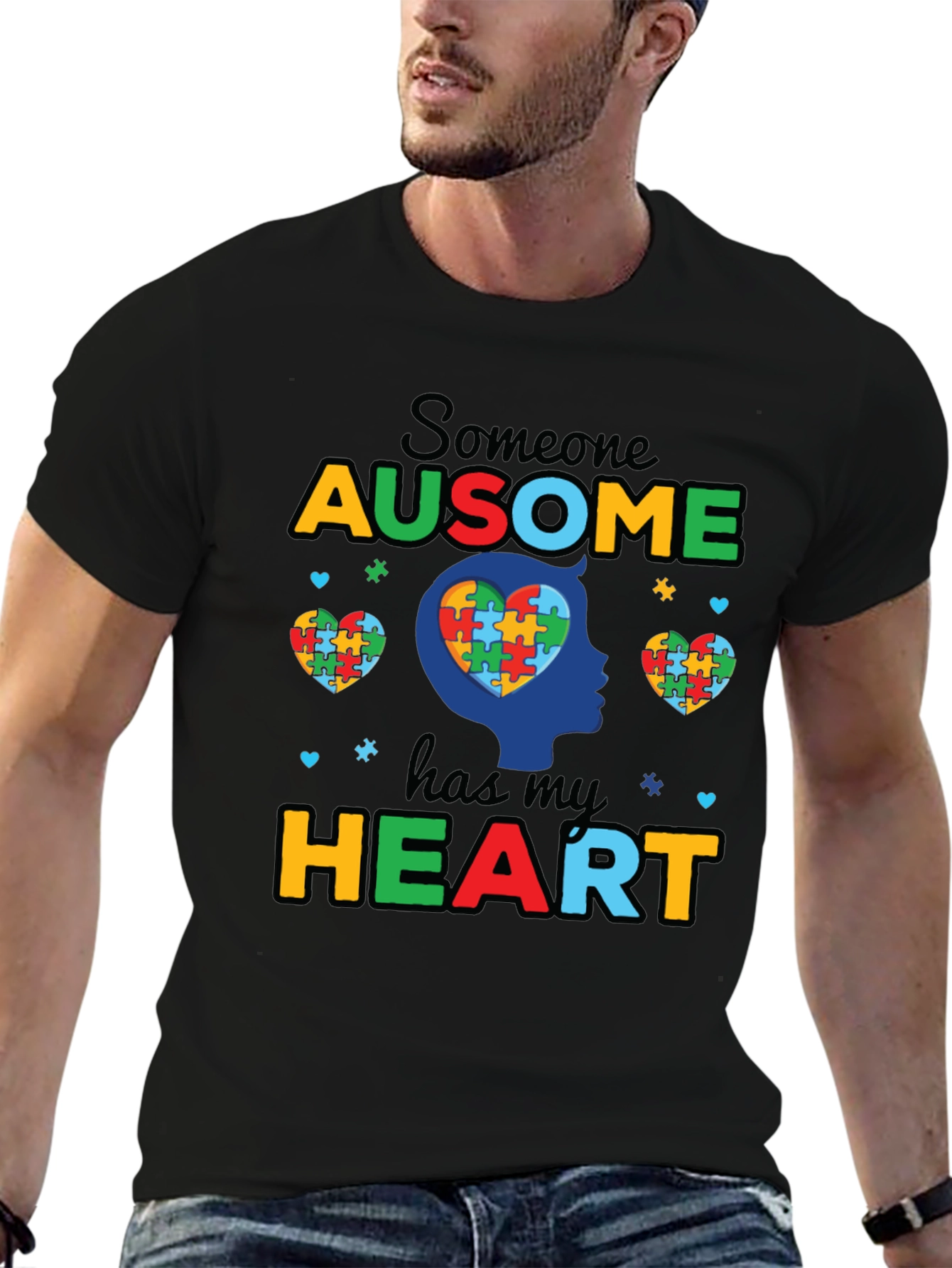 Someone Ausome Has My Heart Autism Awareness T-Shirt