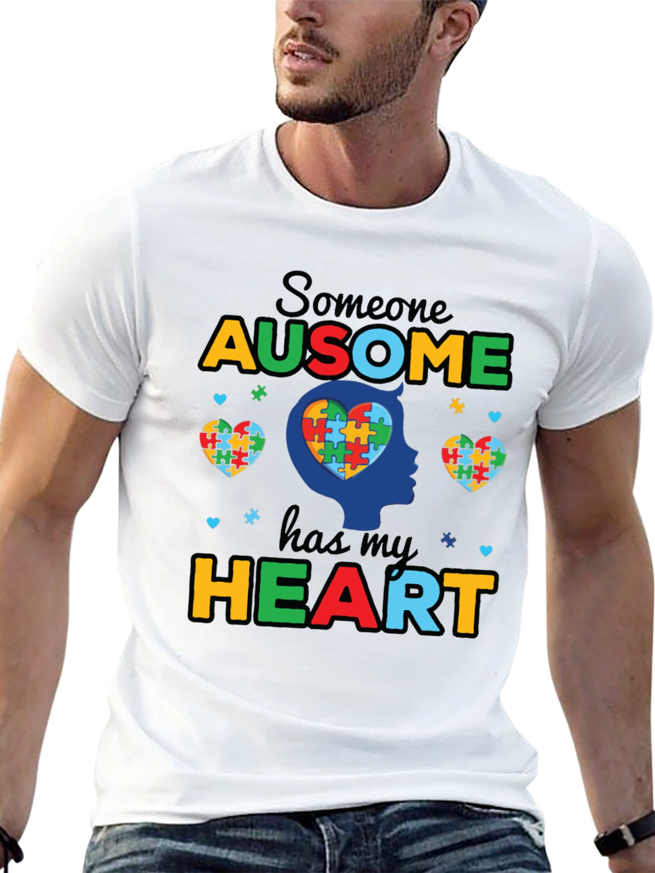 Someone Ausome Has My Heart Autism Awareness T-Shirt