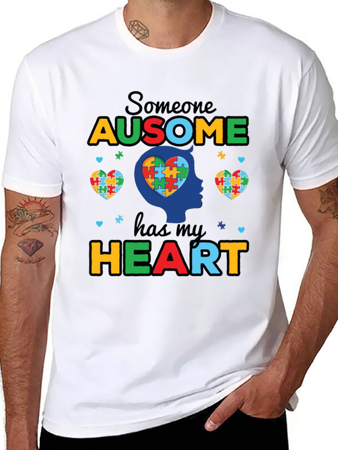 Someone Ausome Has My Heart Autism Awareness T-Shirt