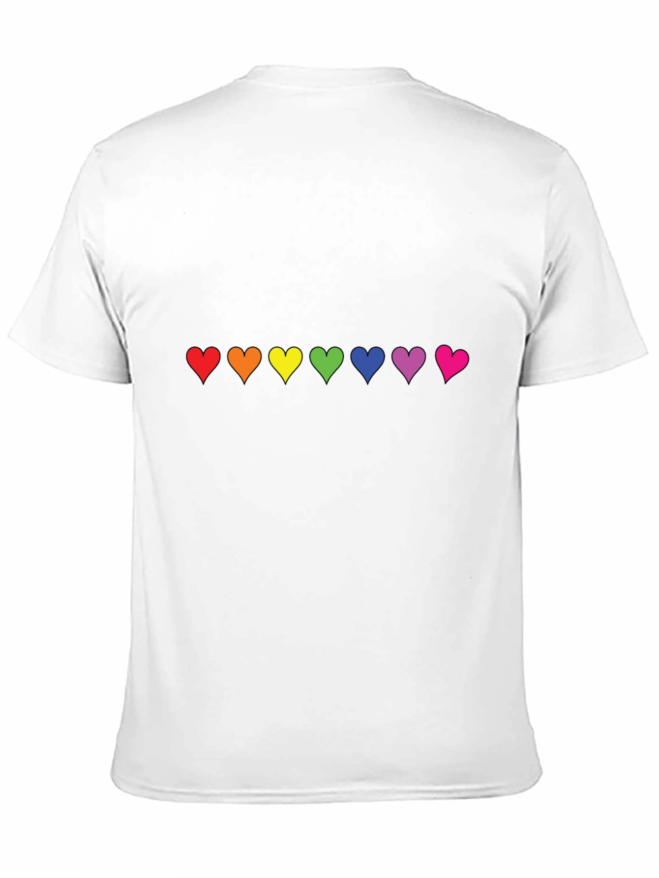 Pride Hearts Black T-Shirt - Unisex LGBT Love