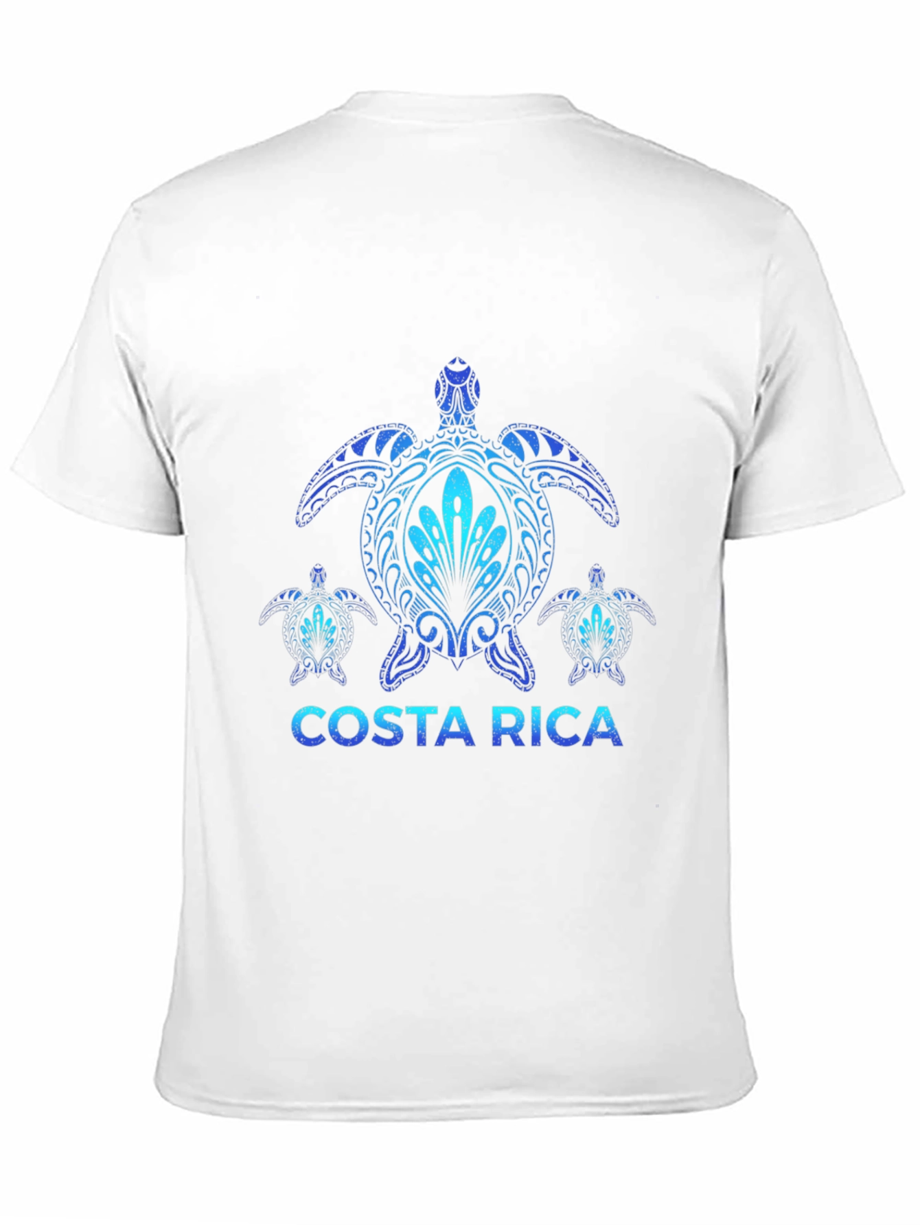 Costa Rica Turtle Tee - Black Cotton Graphic T-Shirt