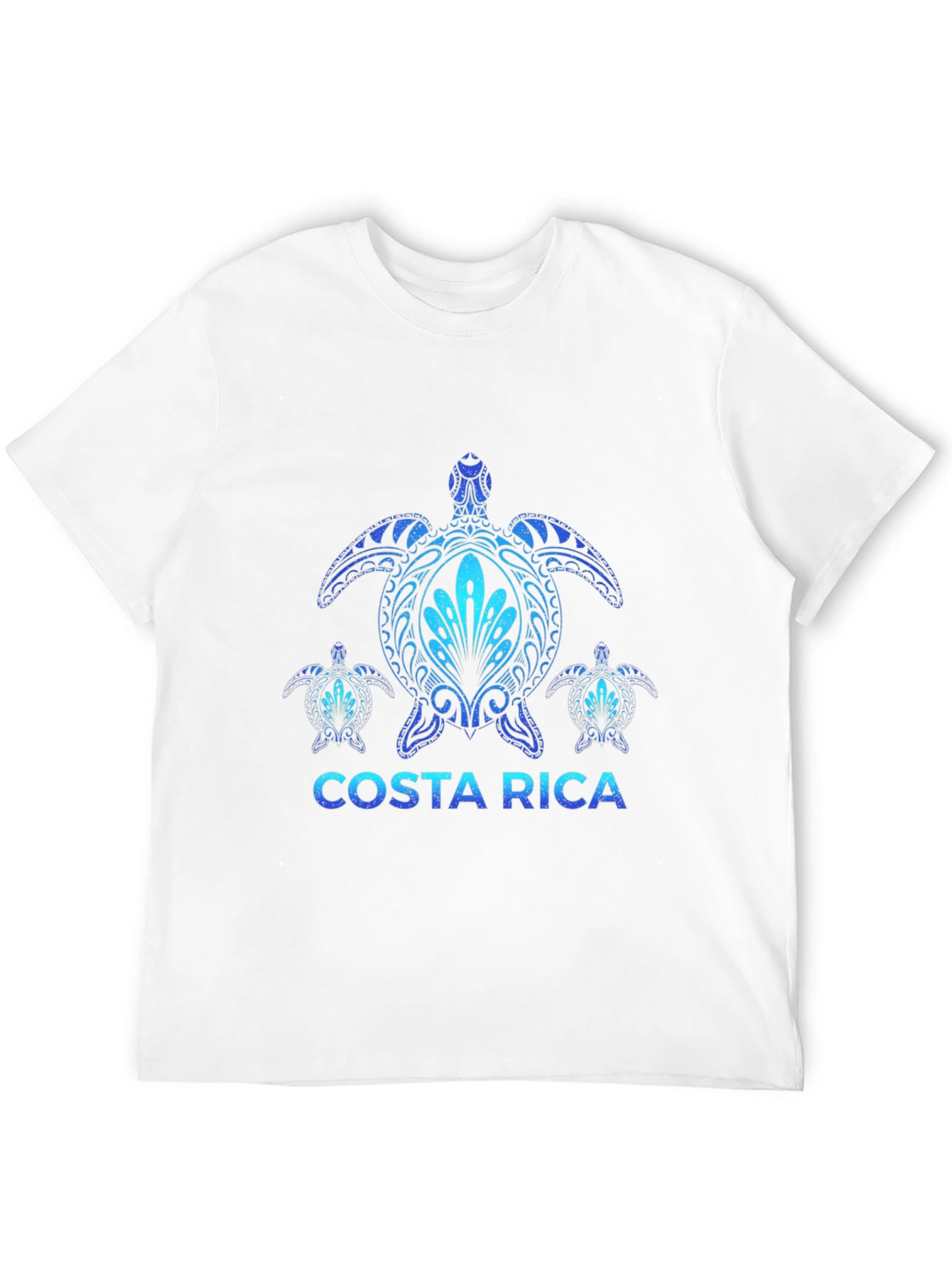 Costa Rica Turtle Tee - Black Cotton Graphic T-Shirt