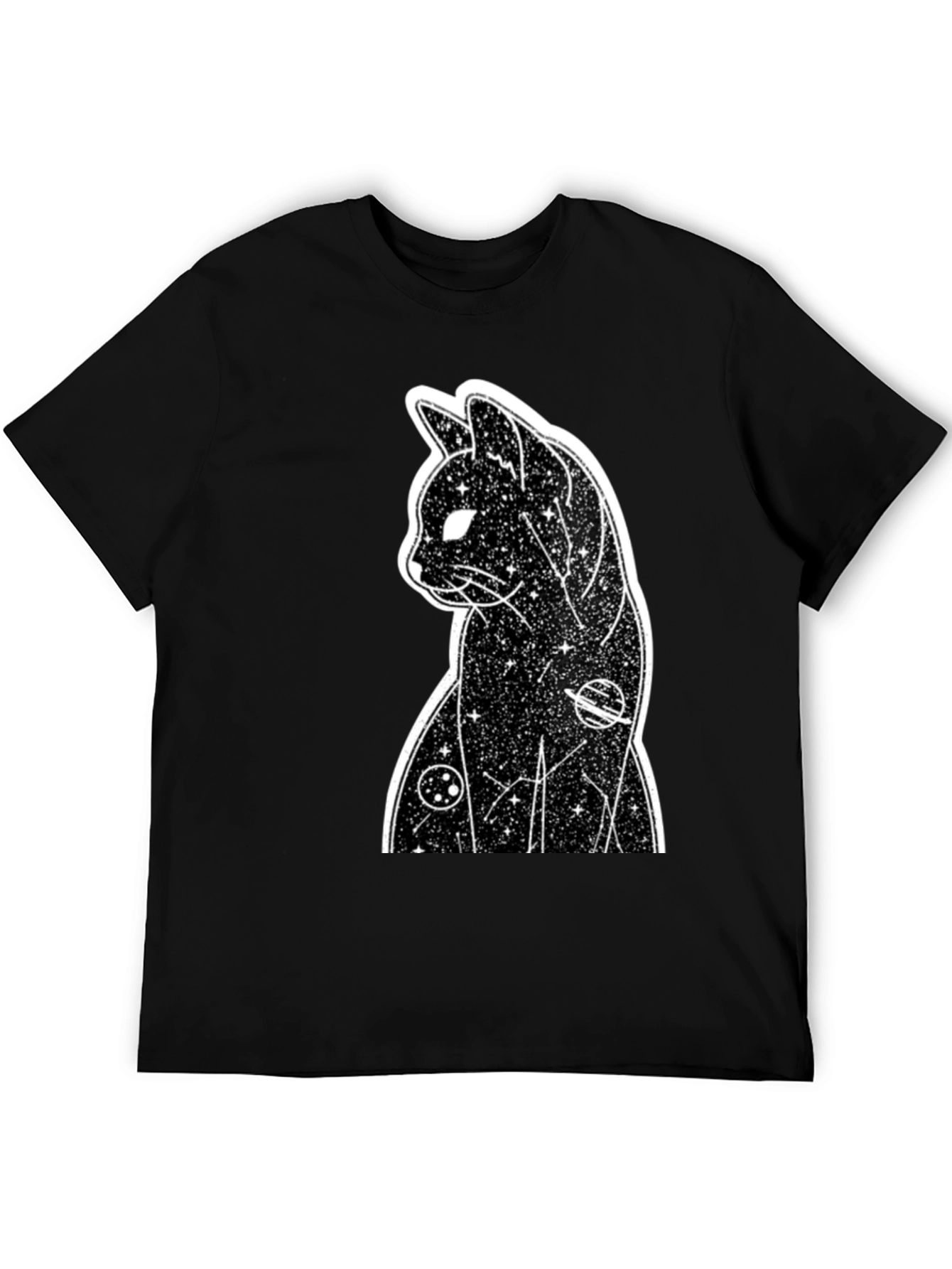 Cosmic Cat T-Shirt - Black
