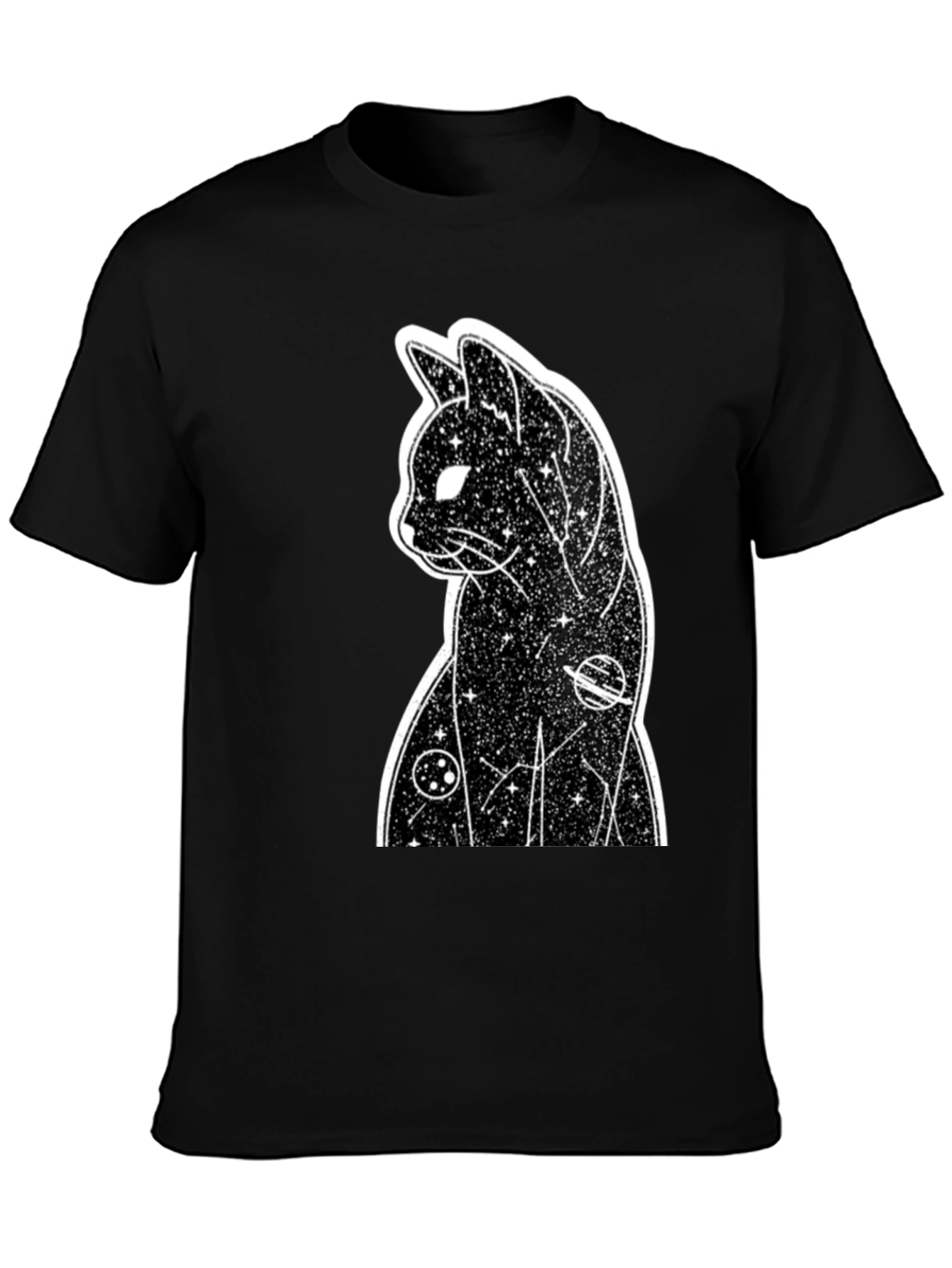 Cosmic Cat T-Shirt - Black