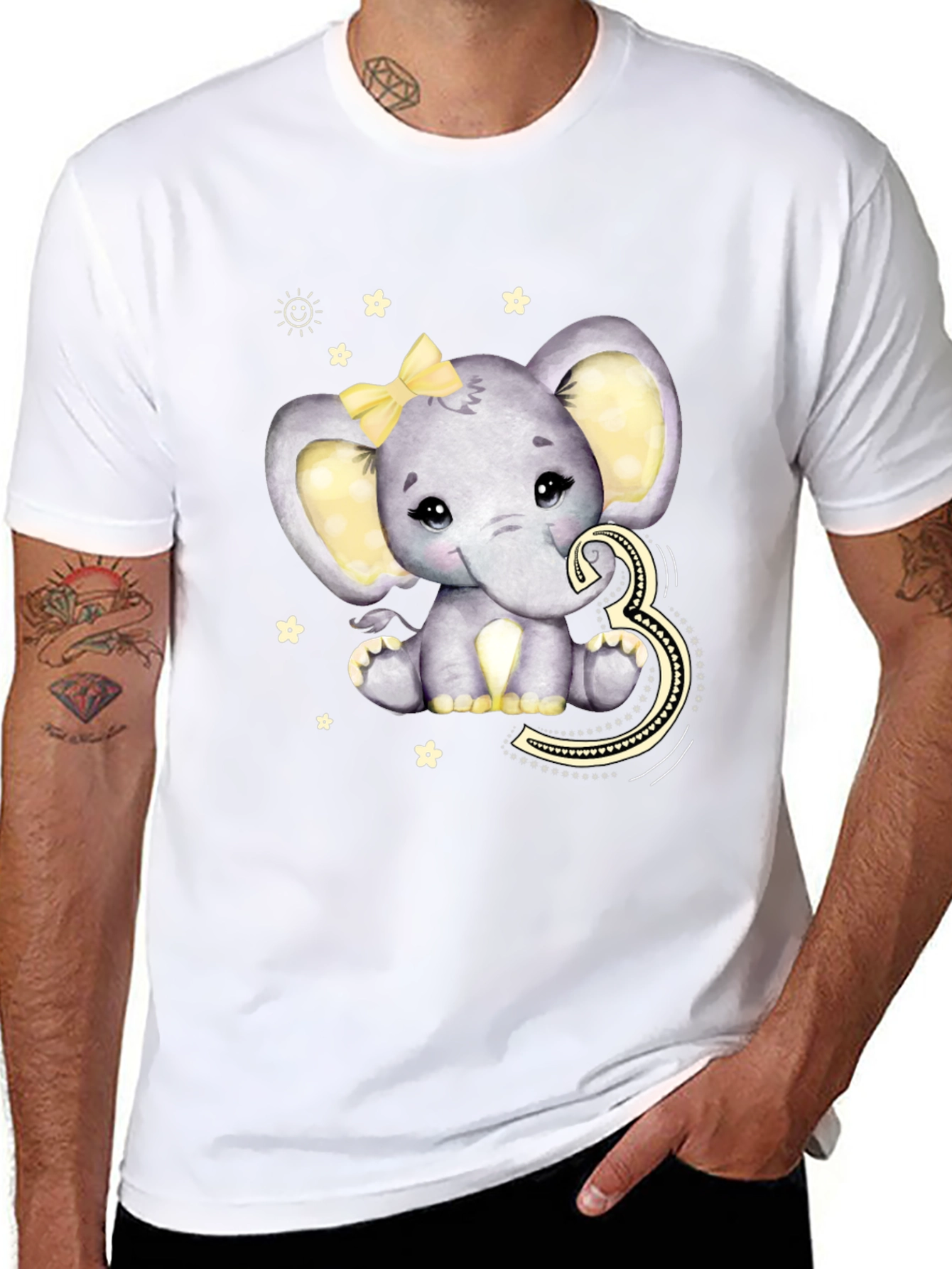 Cute Elephant 3rd Birthday T-Shirt