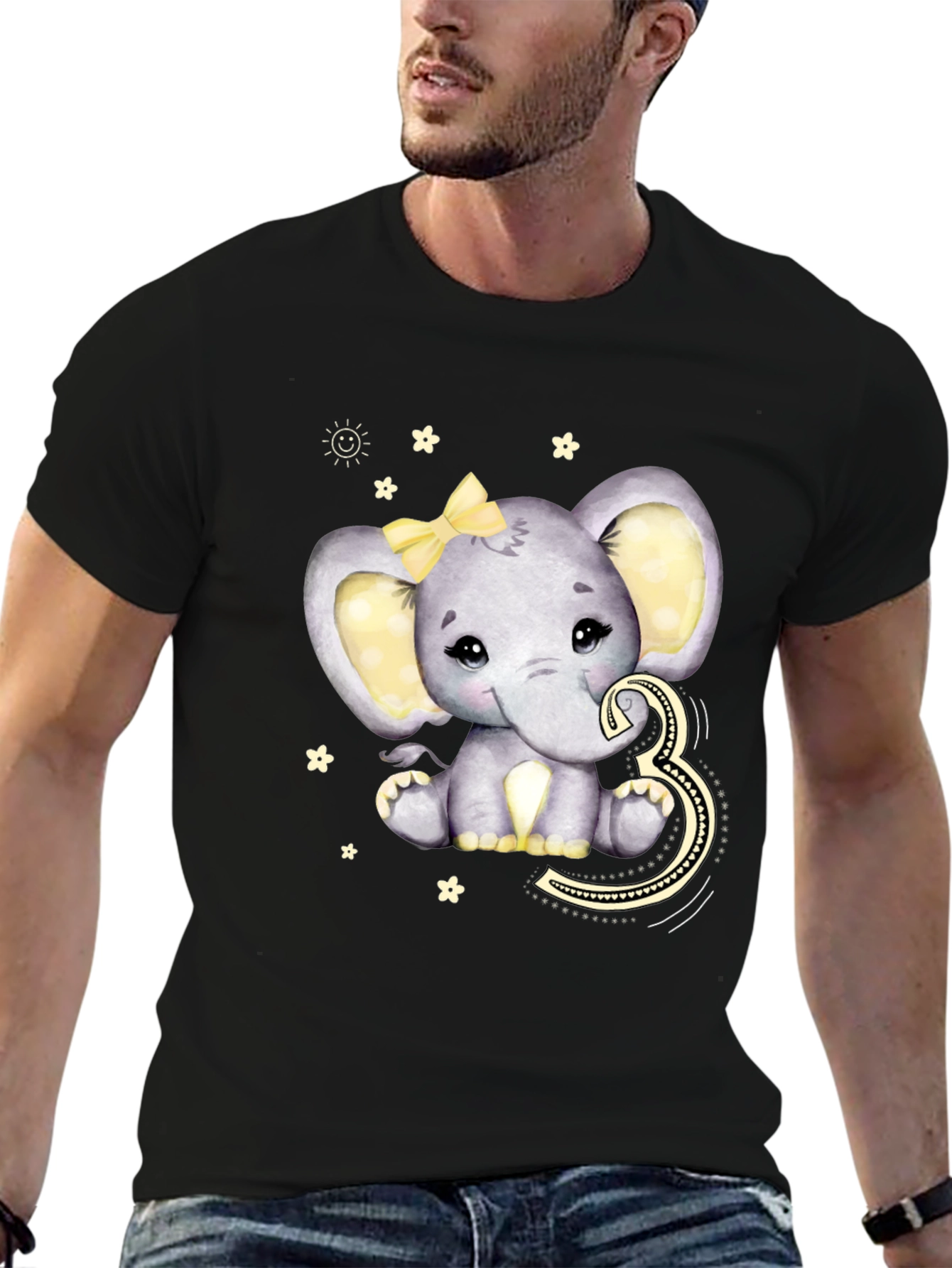 Cute Elephant 3rd Birthday T-Shirt