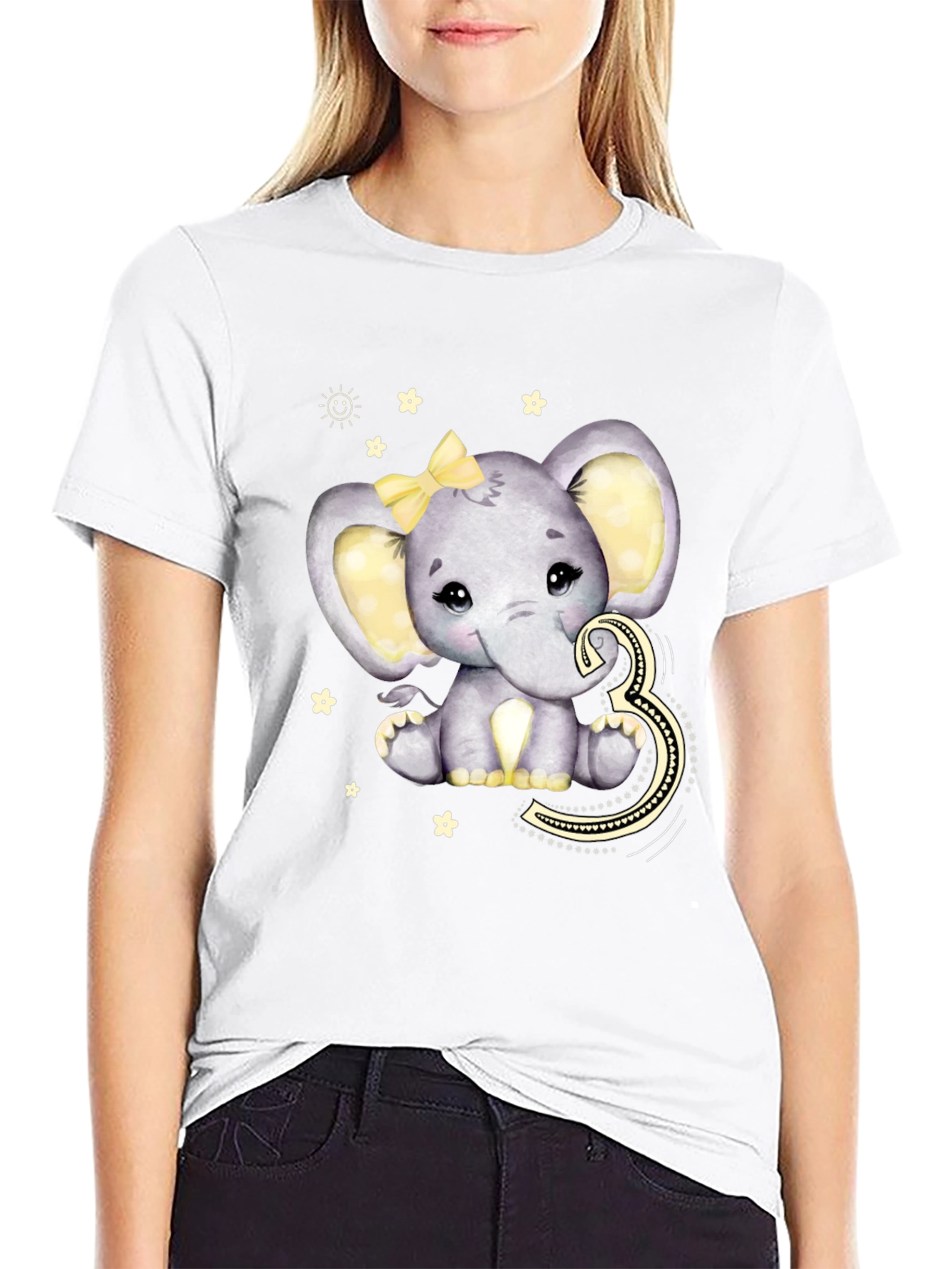 Cute Elephant 3rd Birthday T-Shirt