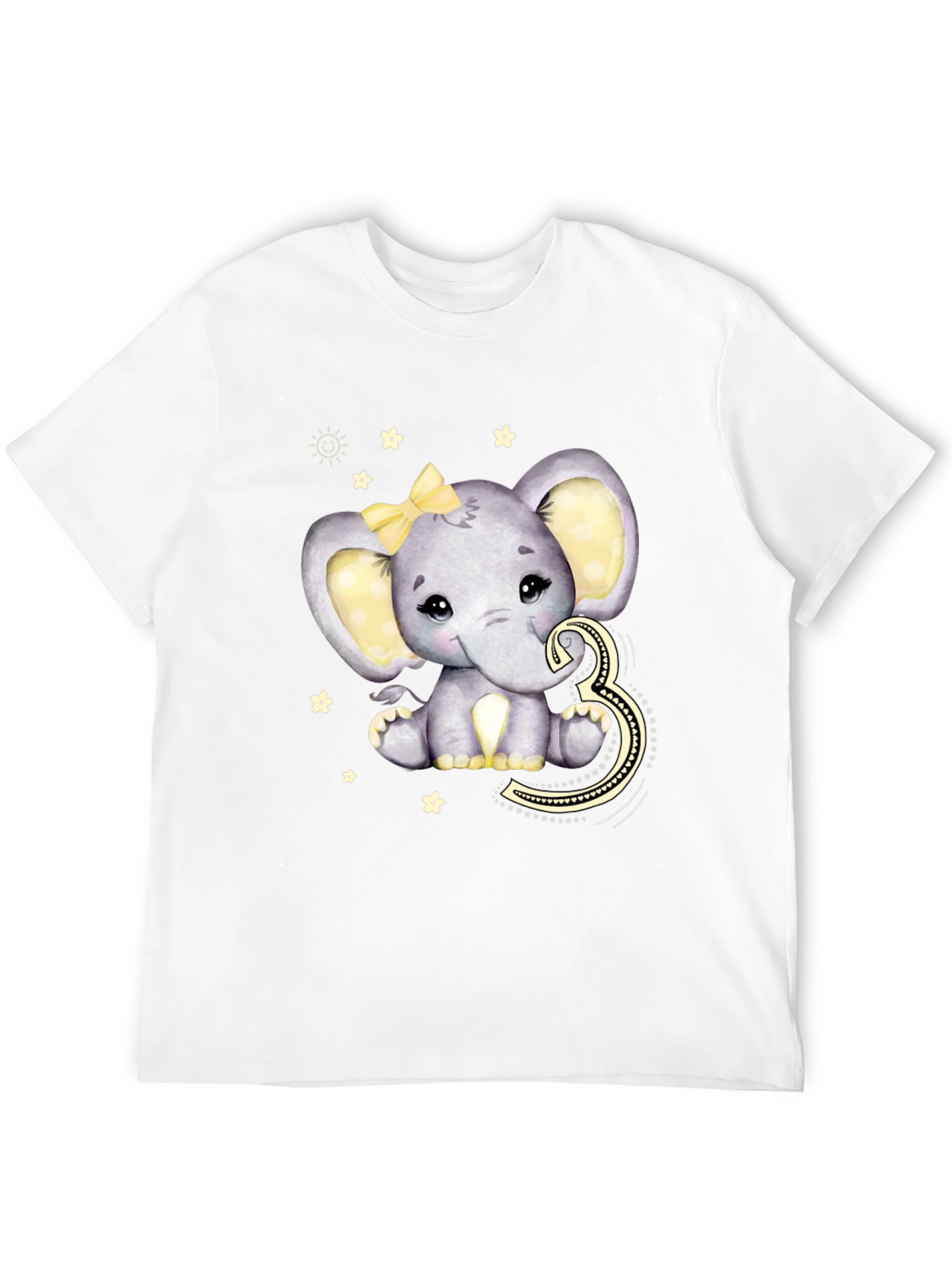 Cute Elephant 3rd Birthday T-Shirt