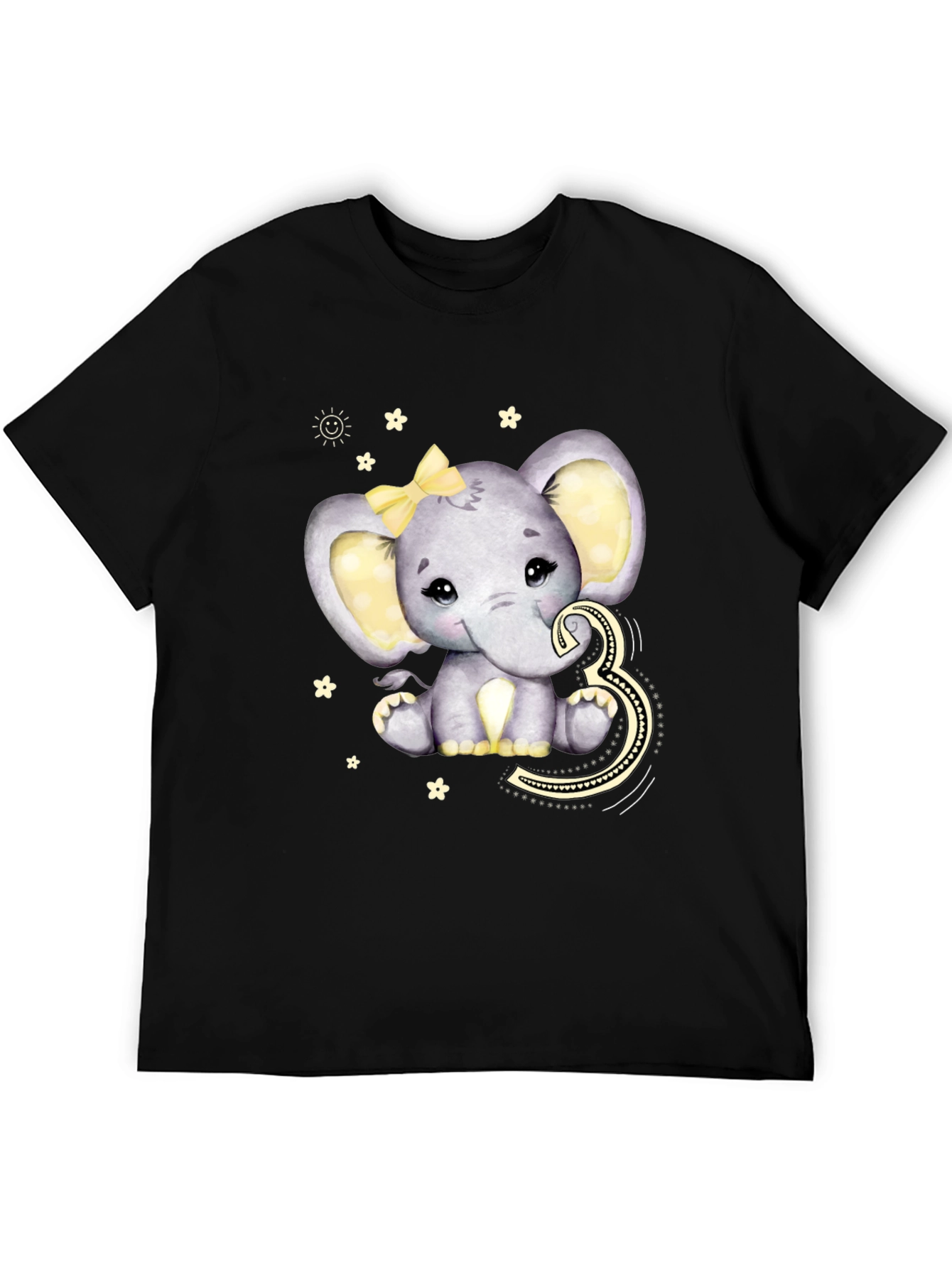 Cute Elephant 3rd Birthday T-Shirt