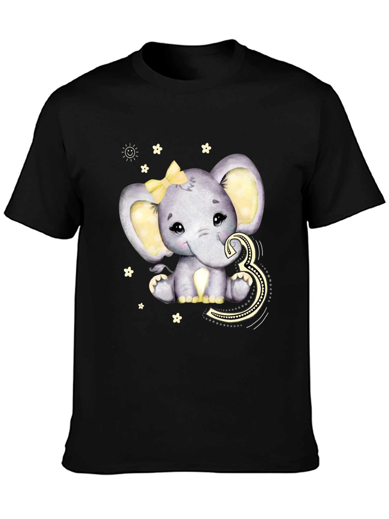 Cute Elephant 3rd Birthday T-Shirt