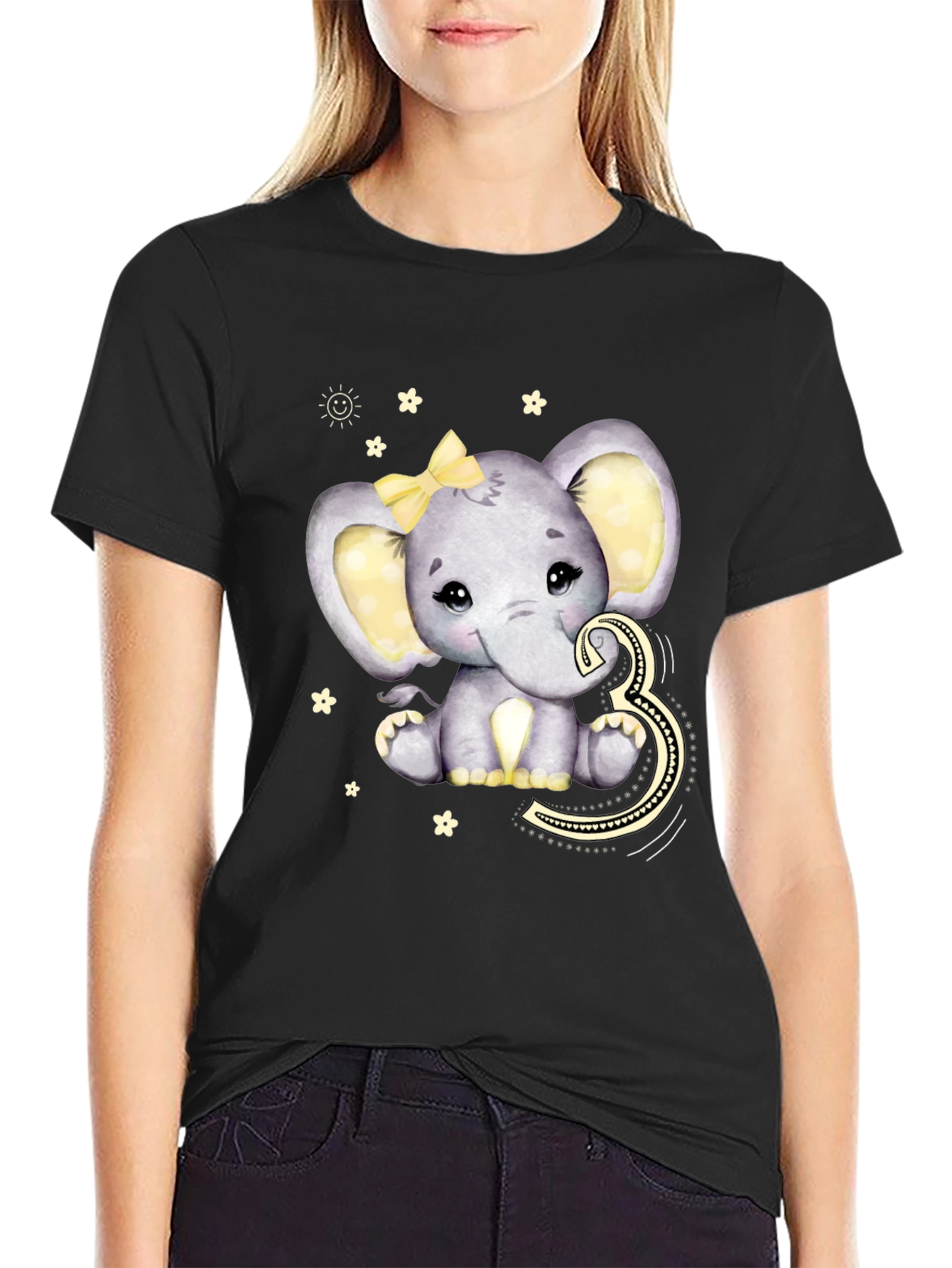 Cute Elephant 3rd Birthday T-Shirt