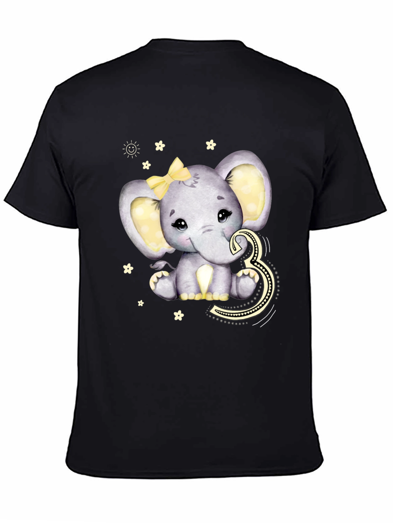 Cute Elephant 3rd Birthday T-Shirt