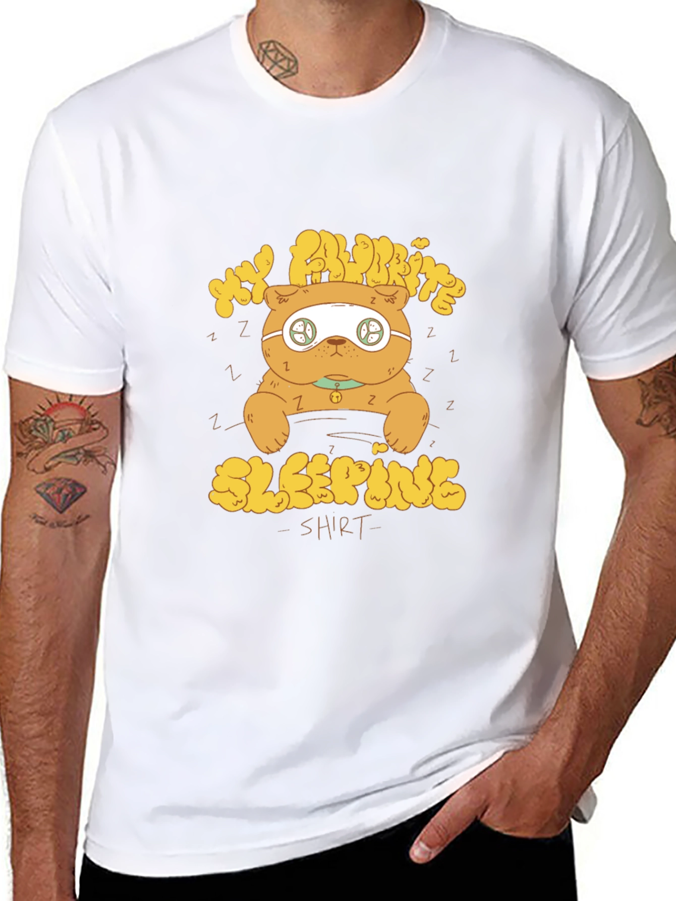 Sleeping Cat Graphic T-Shirt - Unisex