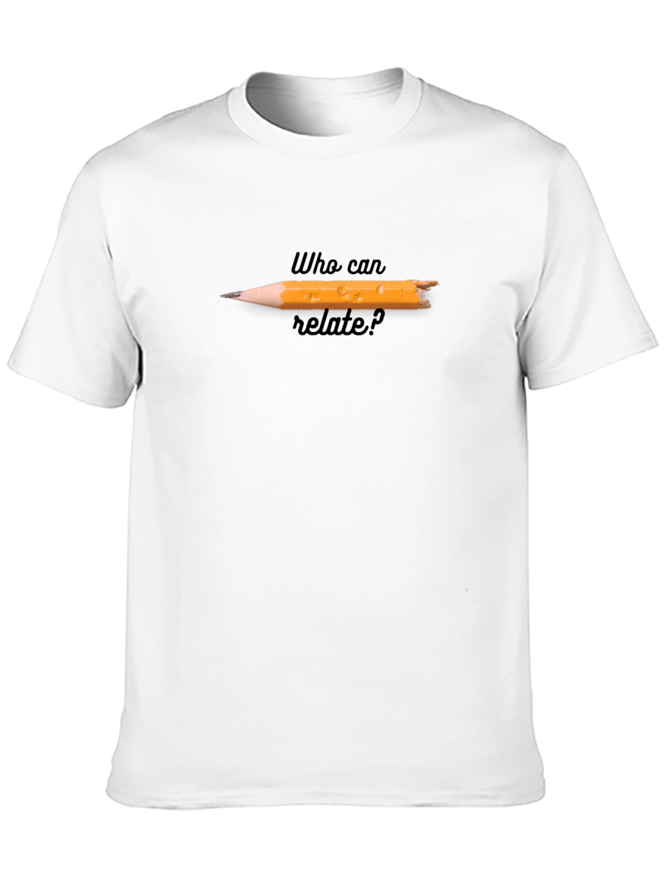 Relatable Bitten Pencil Graphic Tee - Black