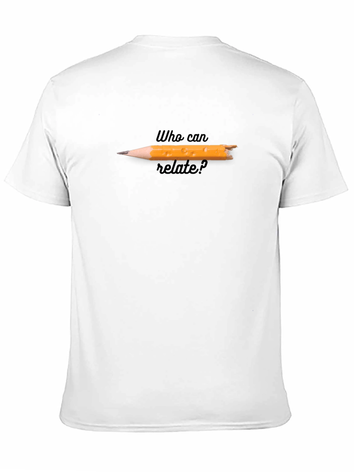 Relatable Bitten Pencil Graphic Tee - Black