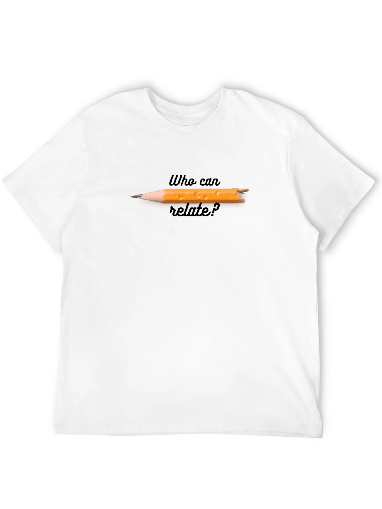 Relatable Bitten Pencil Graphic Tee - Black