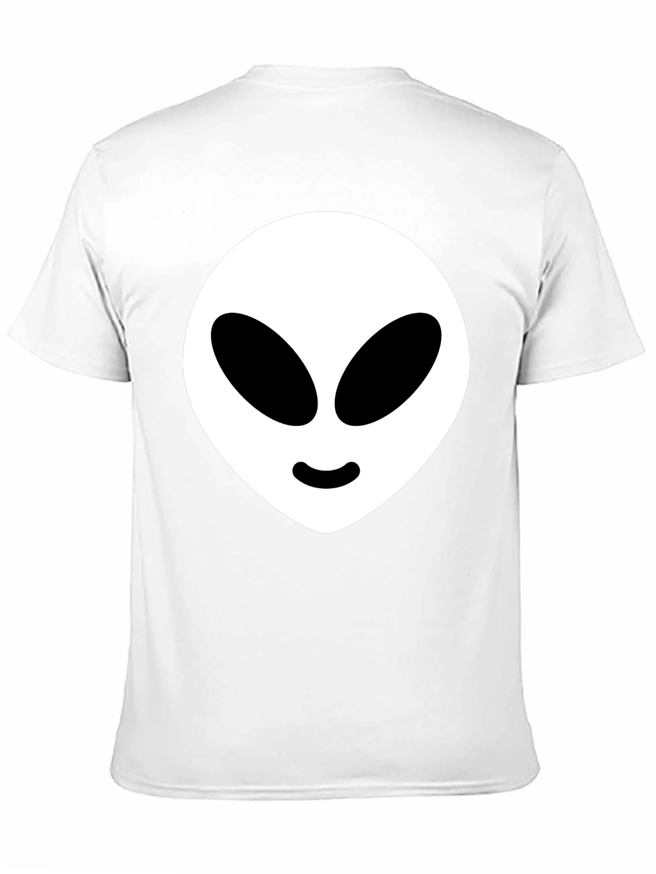 Alien Head Graphic Tee - Black Cotton Blend