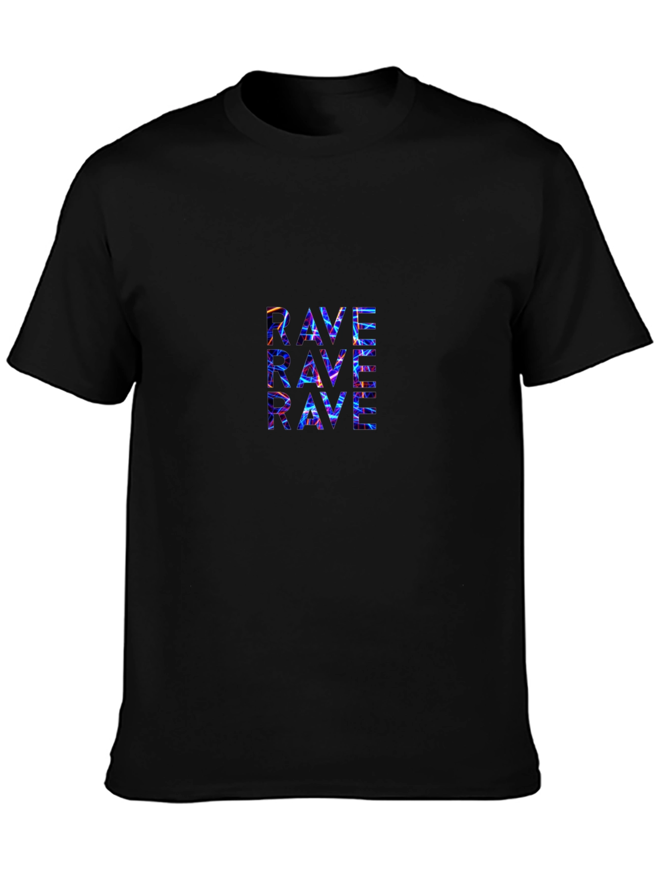 Rave Graphic Print Black T-Shirt