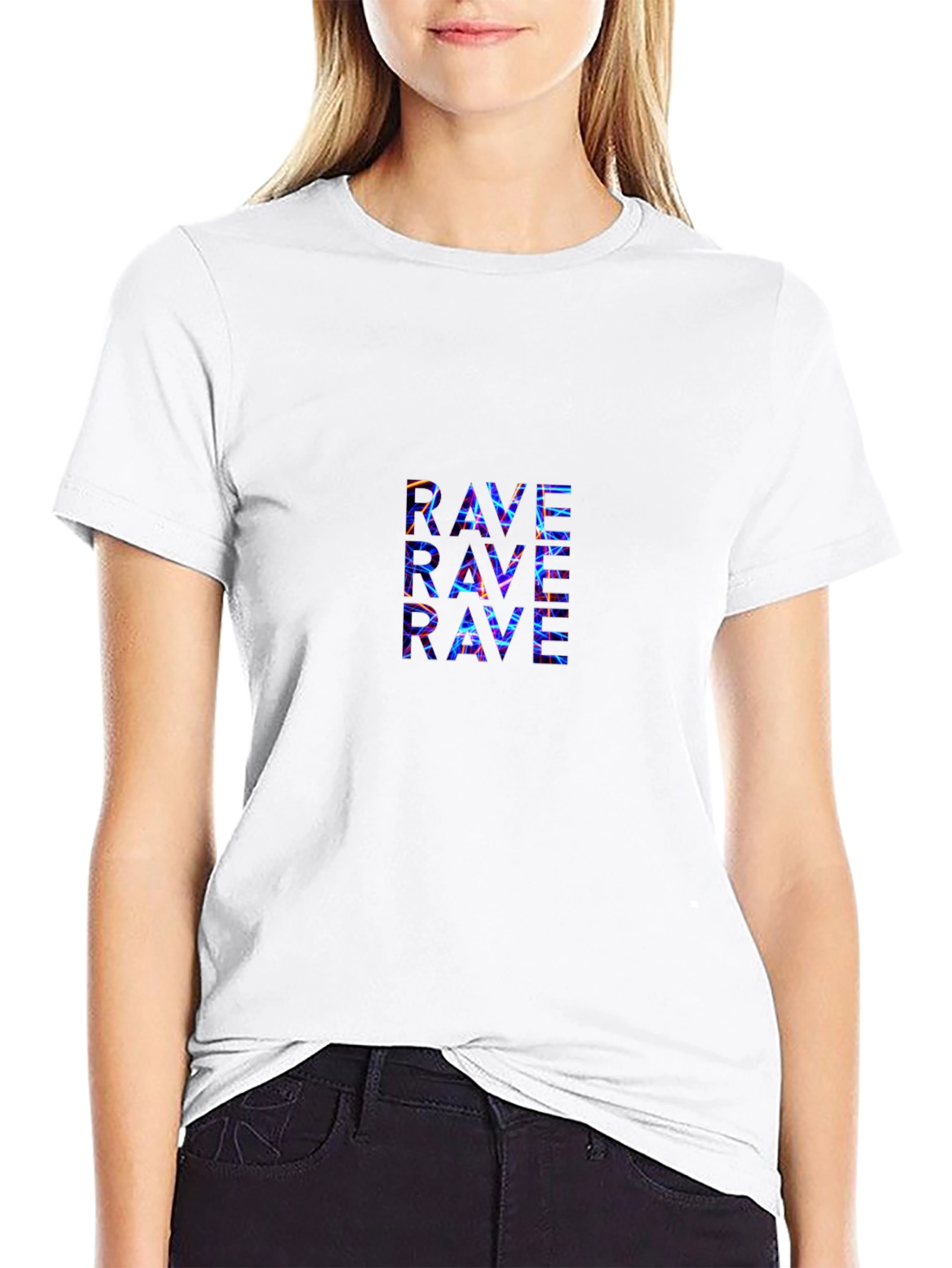Rave Graphic Print Black T-Shirt
