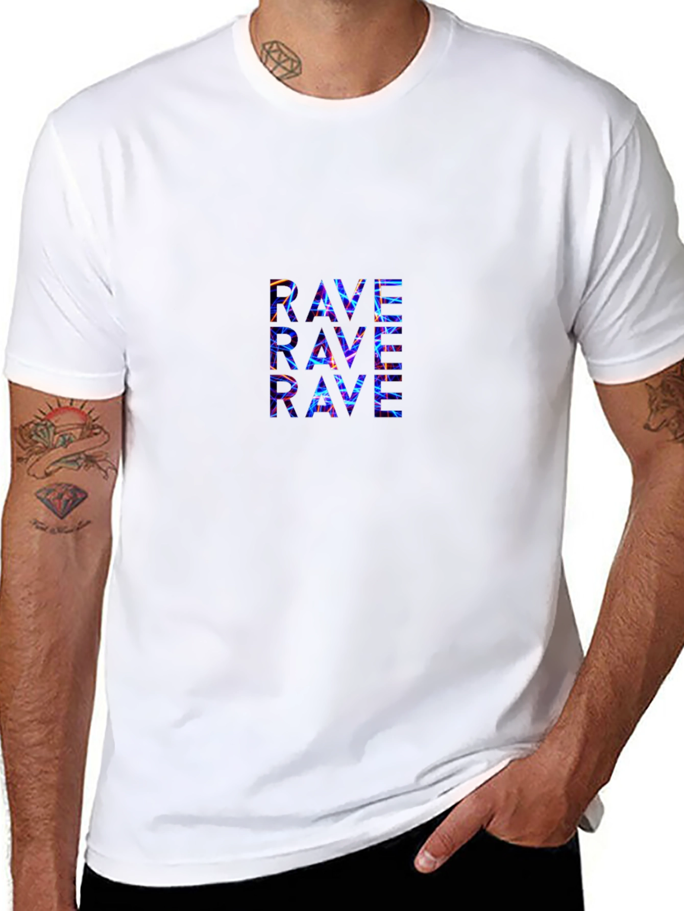 Rave Graphic Print Black T-Shirt
