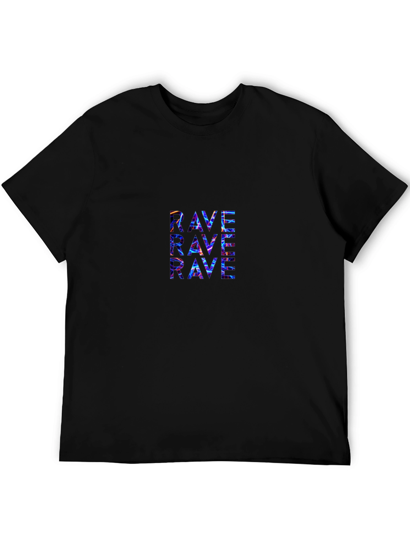 Rave Graphic Print Black T-Shirt