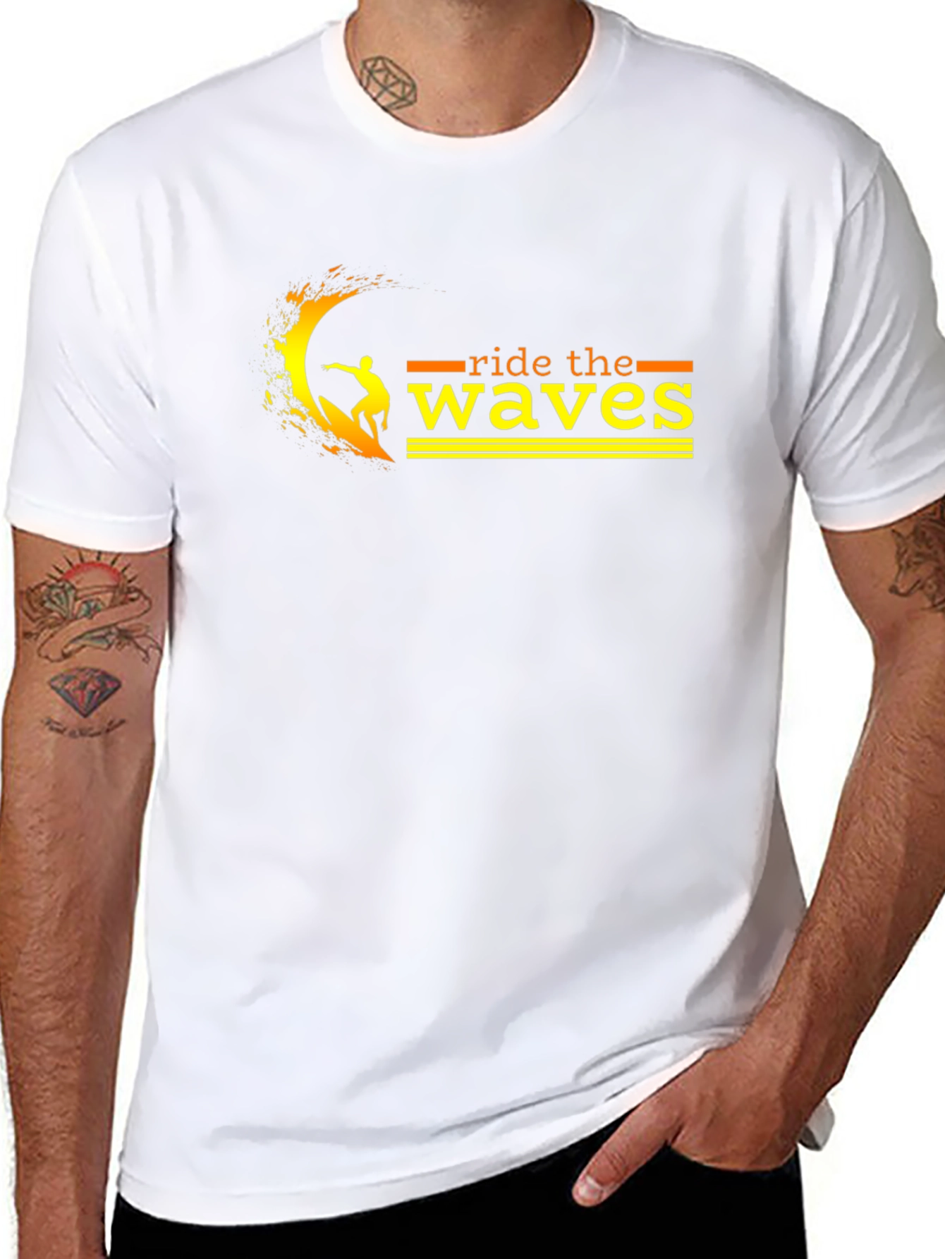 Ride the Waves Black T-Shirt
