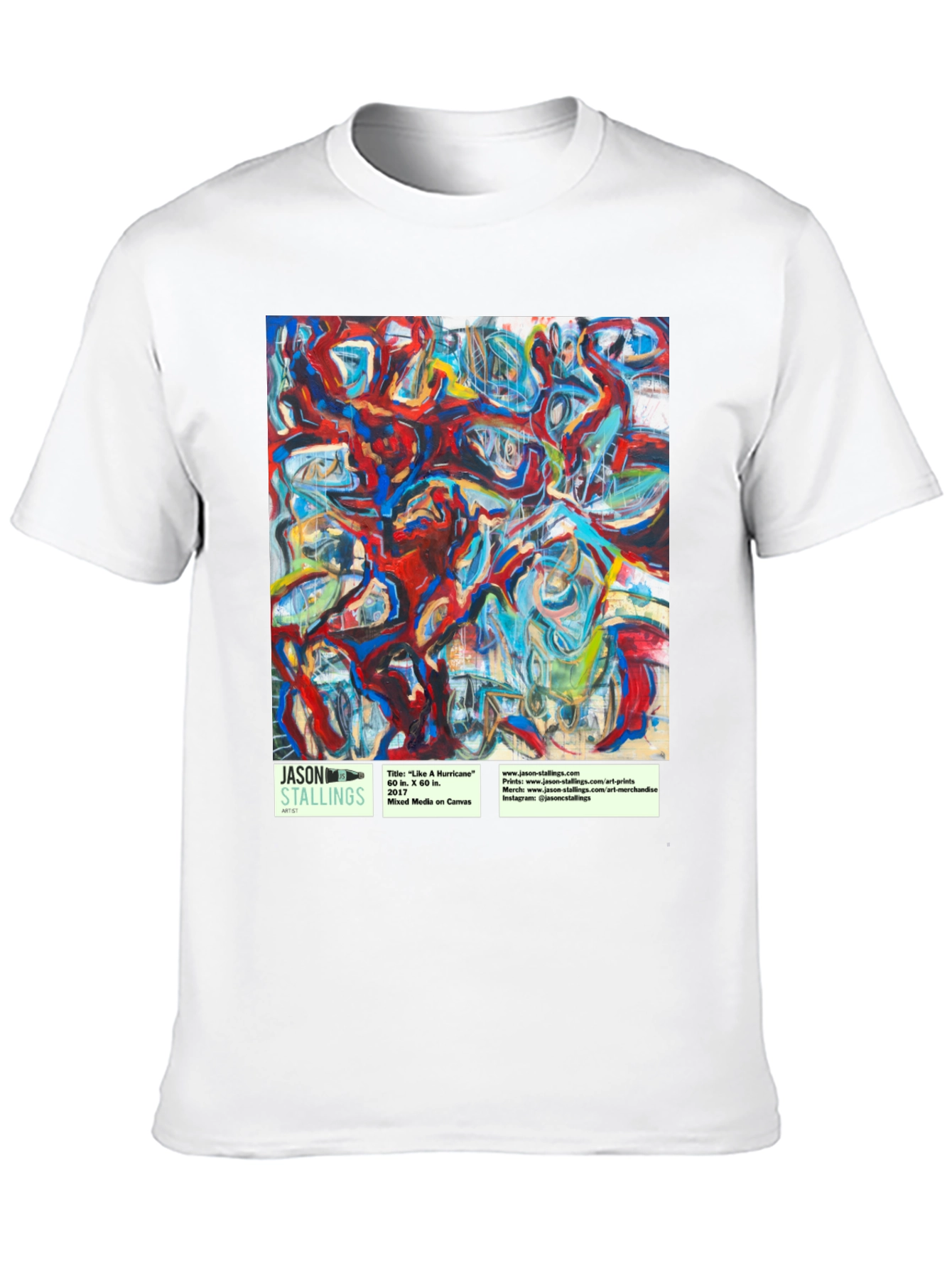 Abstract Art T-Shirt - Like A Hurricane Design