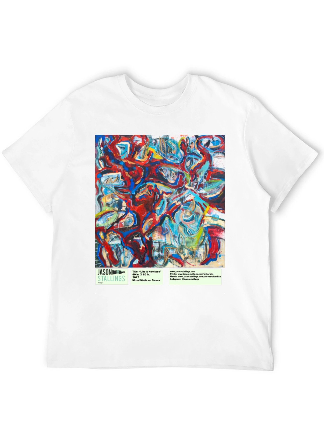 Abstract Art T-Shirt - Like A Hurricane Design