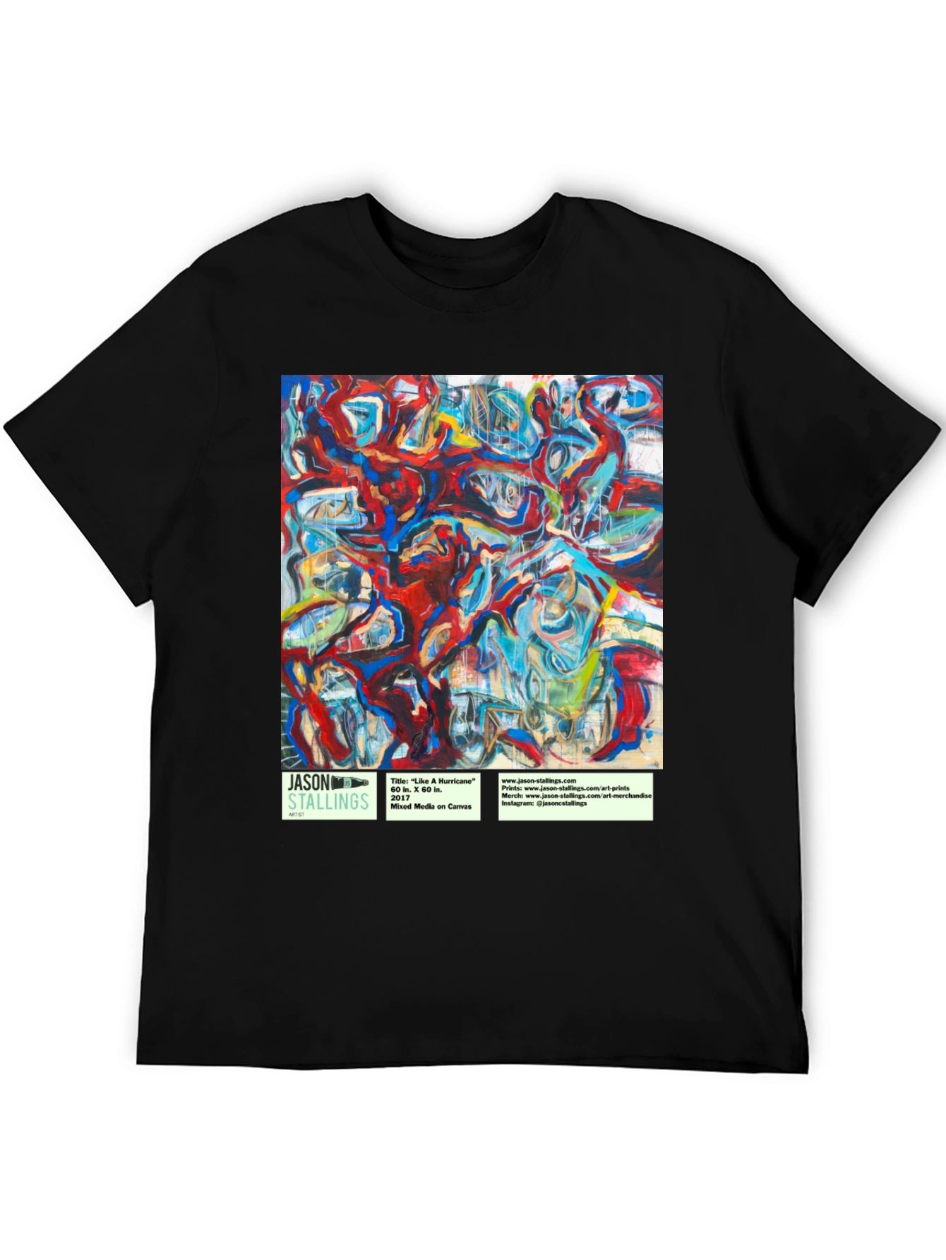 Abstract Art T-Shirt - Like A Hurricane Design