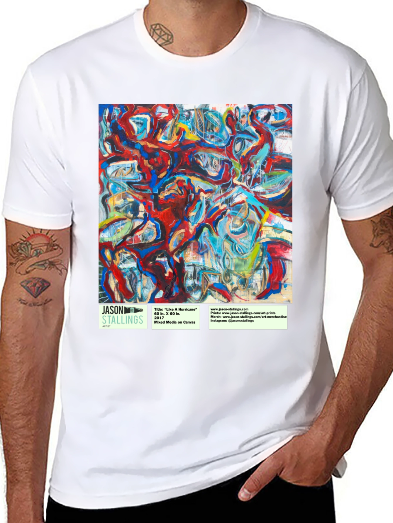 Abstract Art T-Shirt - Like A Hurricane Design