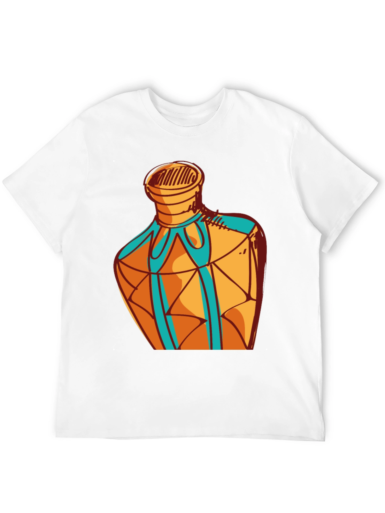 Geometric Bottle Design Graphic Tee