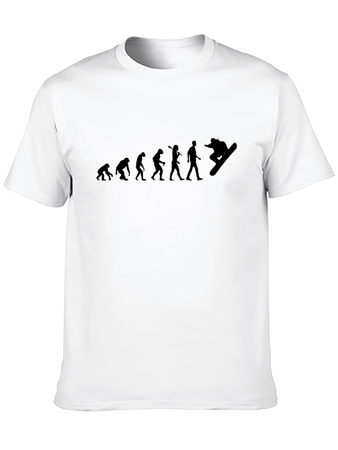 Evolution of Snowboarding Black T-Shirt