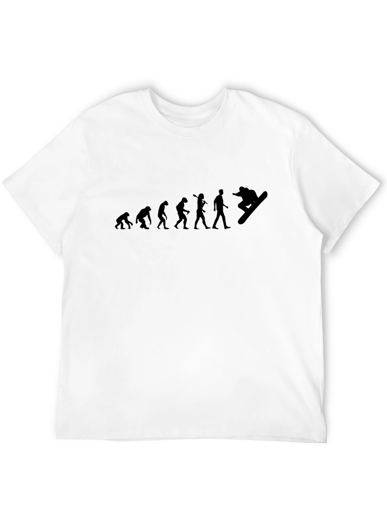 Evolution of Snowboarding Black T-Shirt